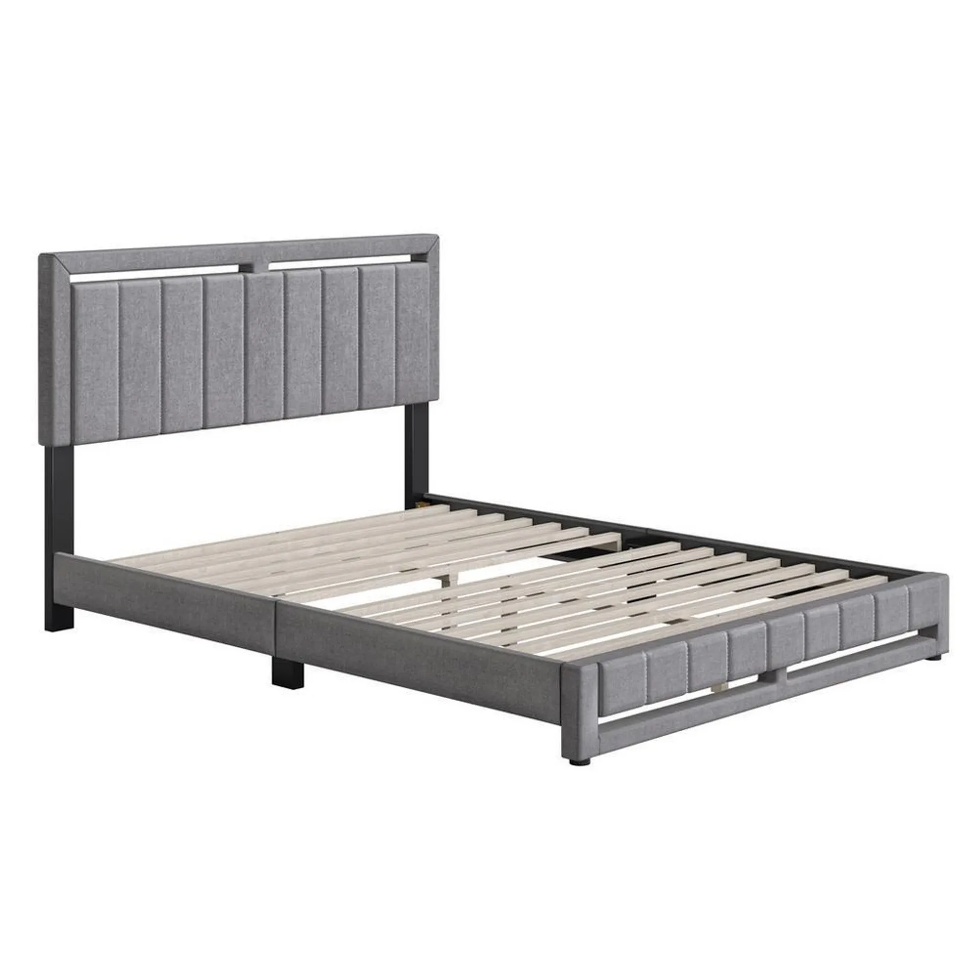 Shiloh Queen Platform Bed - Gray