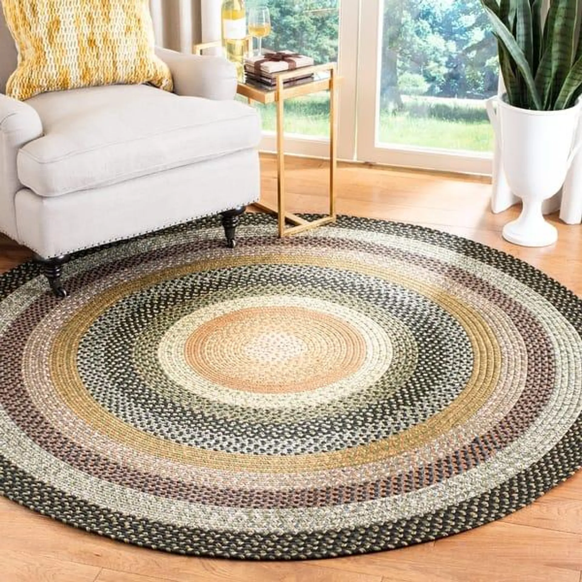 SAFAVIEH Handmade Braided Jo Americana Country Casual Rug