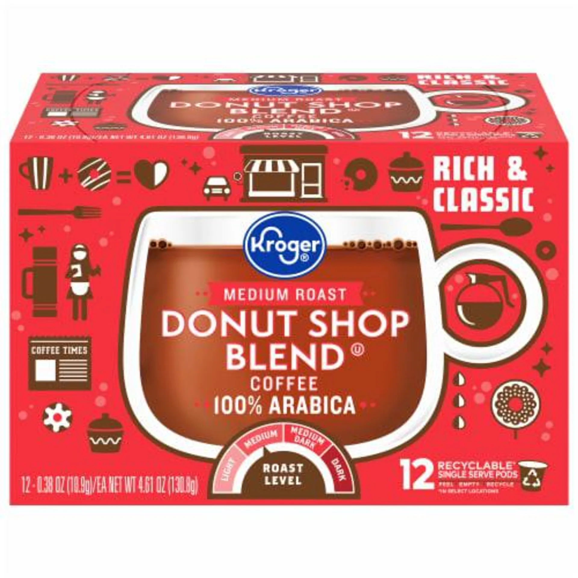 Kroger® Donut Shop Blend Medium Roast Coffee Pods