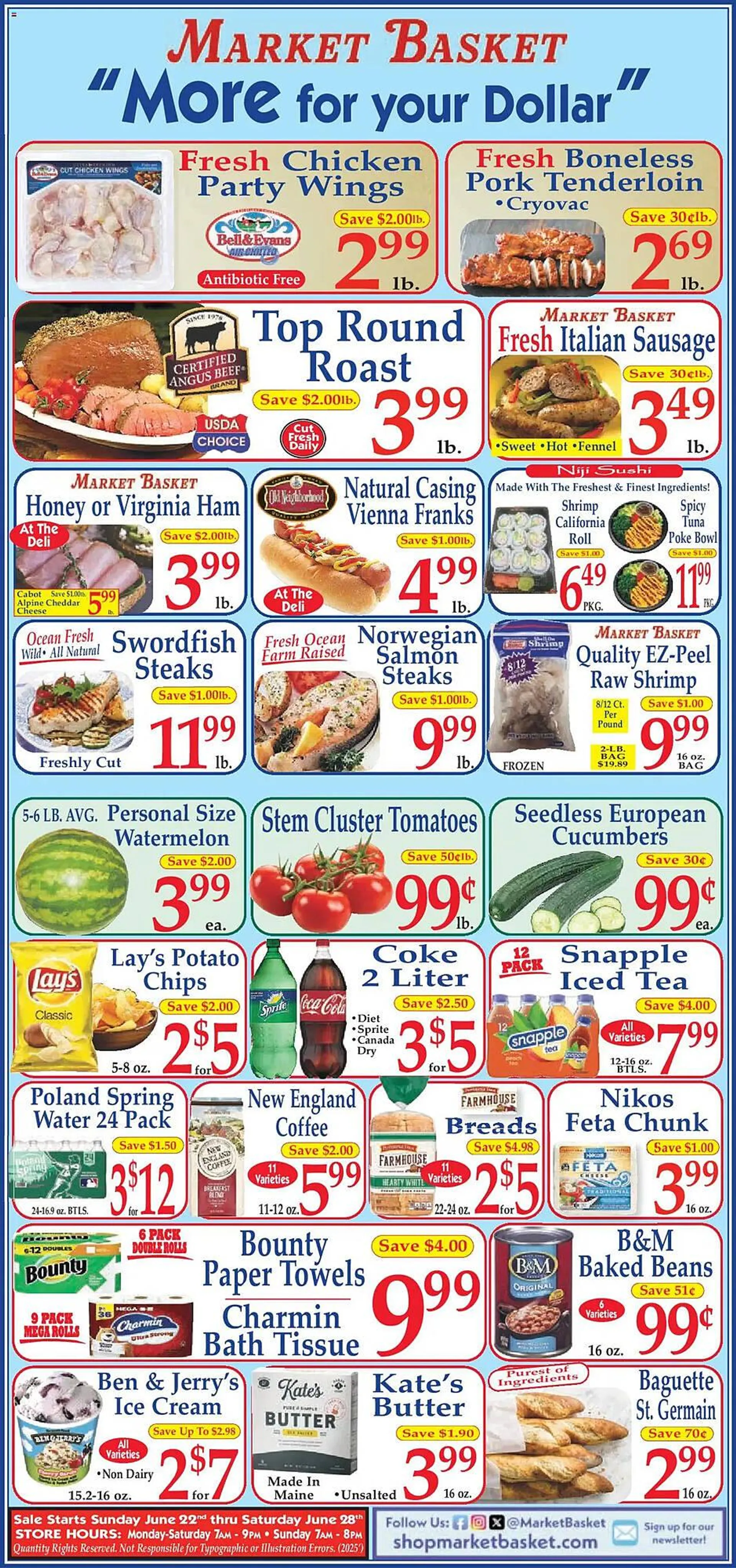 Weekly ad Market Basket Weekly Ad from June 22 to June 28 2025 - Page 1