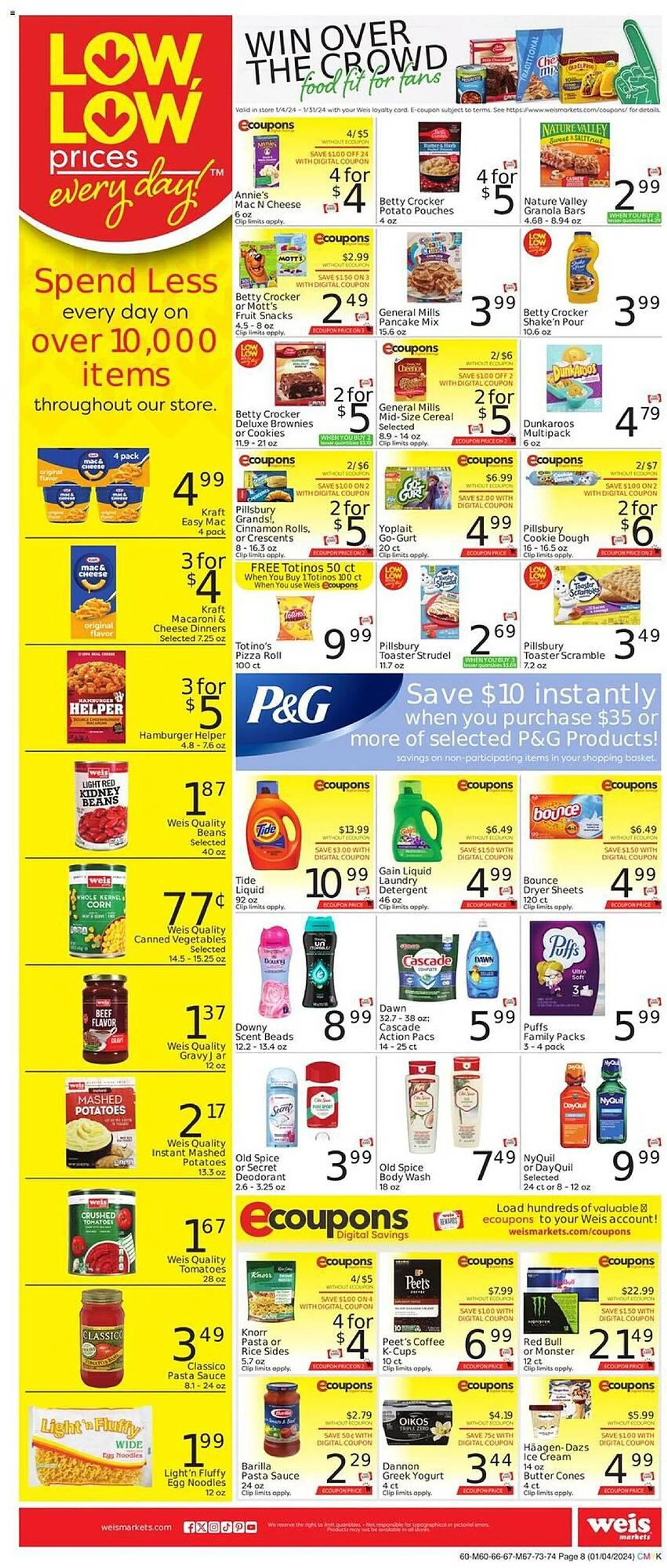 Weekly ad Weis Markets Weekly Ad from January 4 to January 31 2024 - Page 8