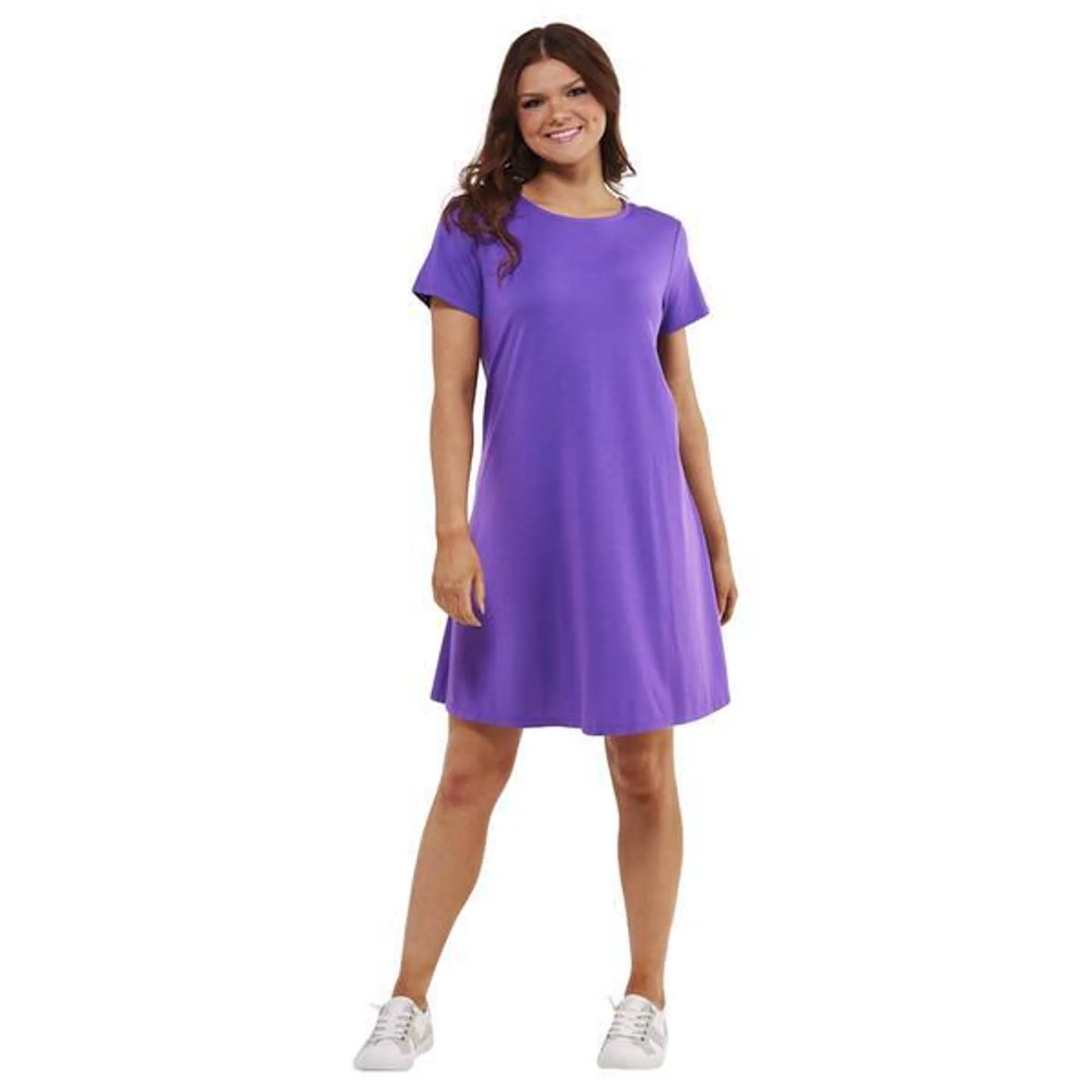Petite Architect® Short Sleeve Solid Shift Dress