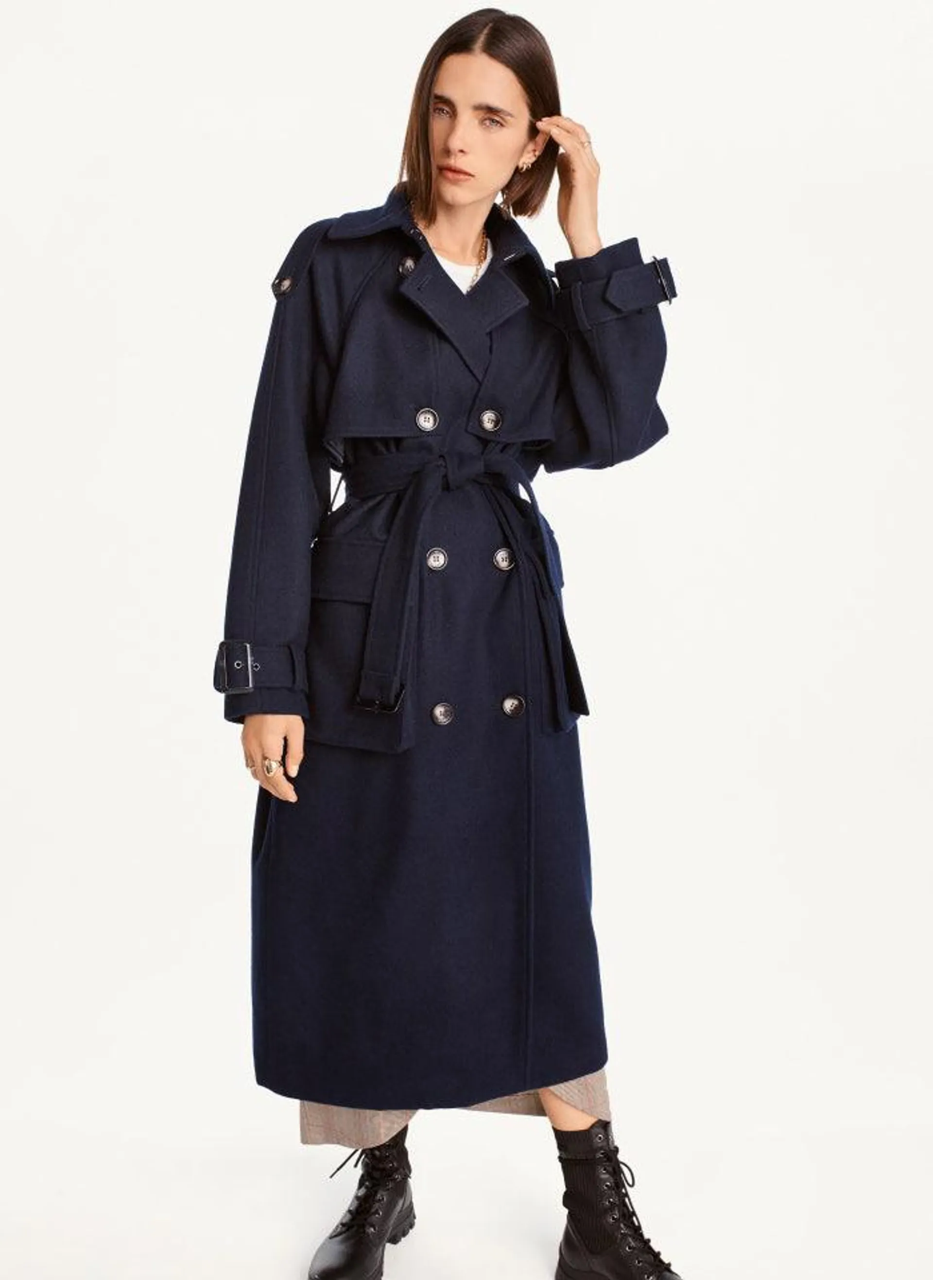 Wool Trench With Belt