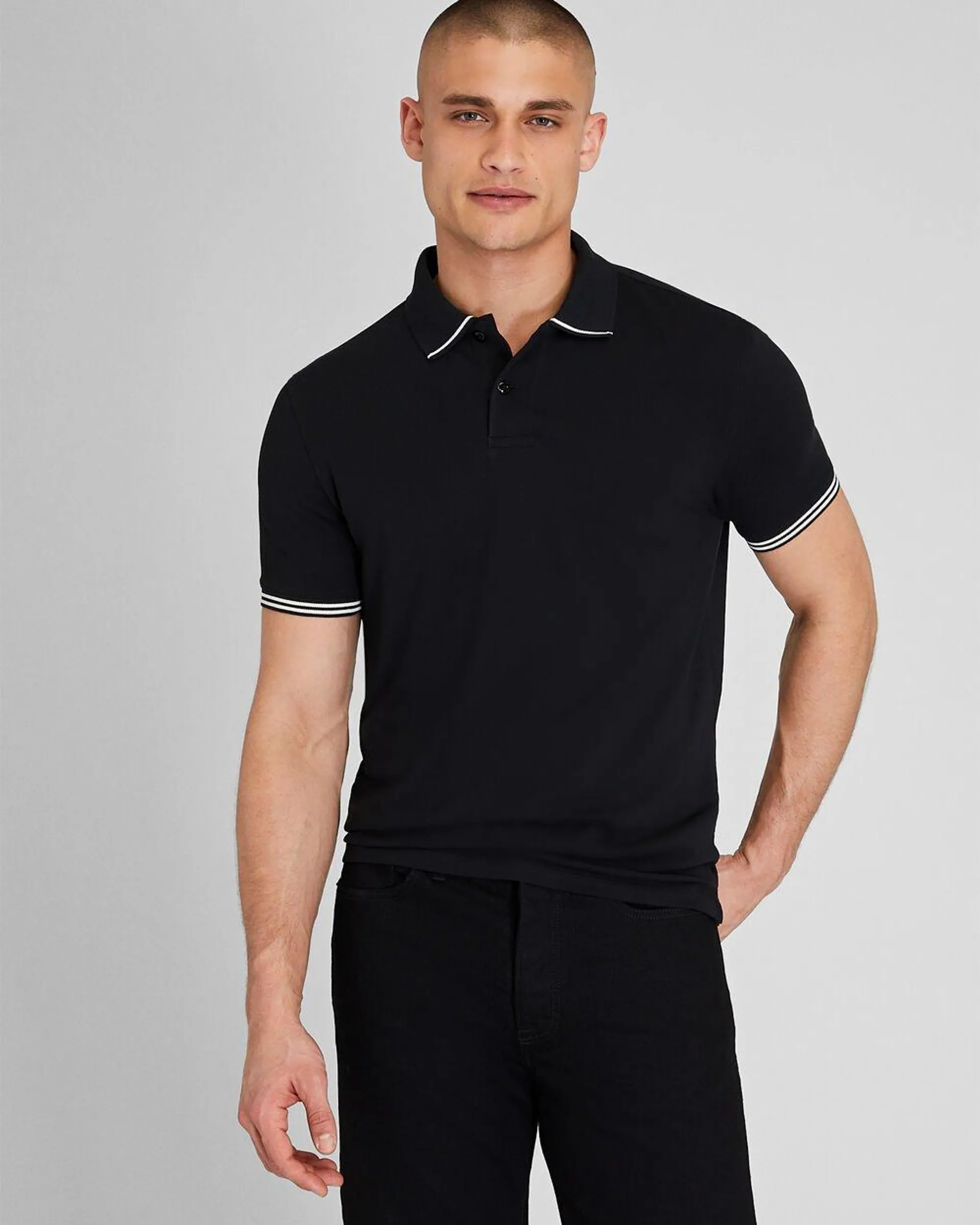 Tipped Collar Polo