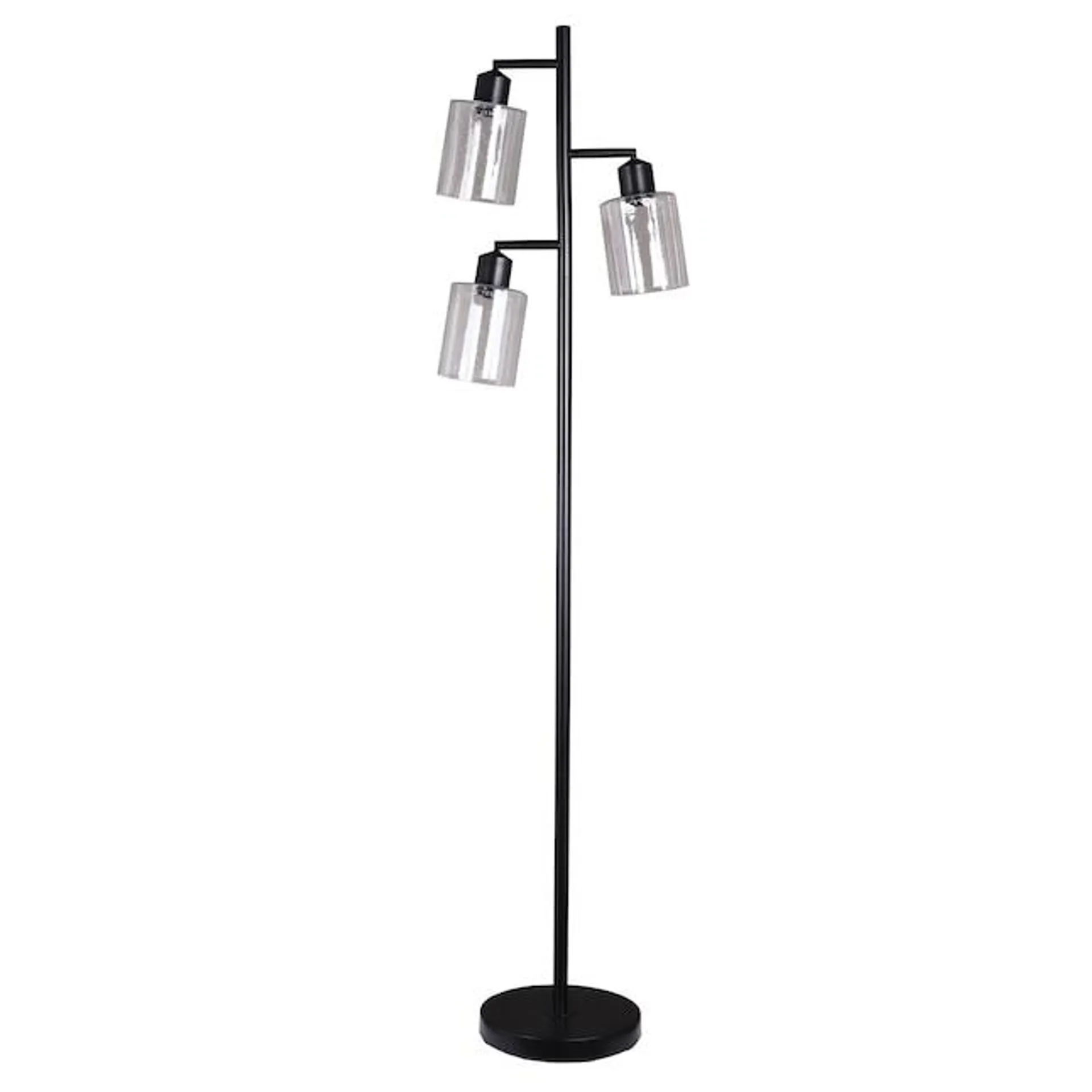 allen + roth 67-in Black Multi-head Floor Lamp