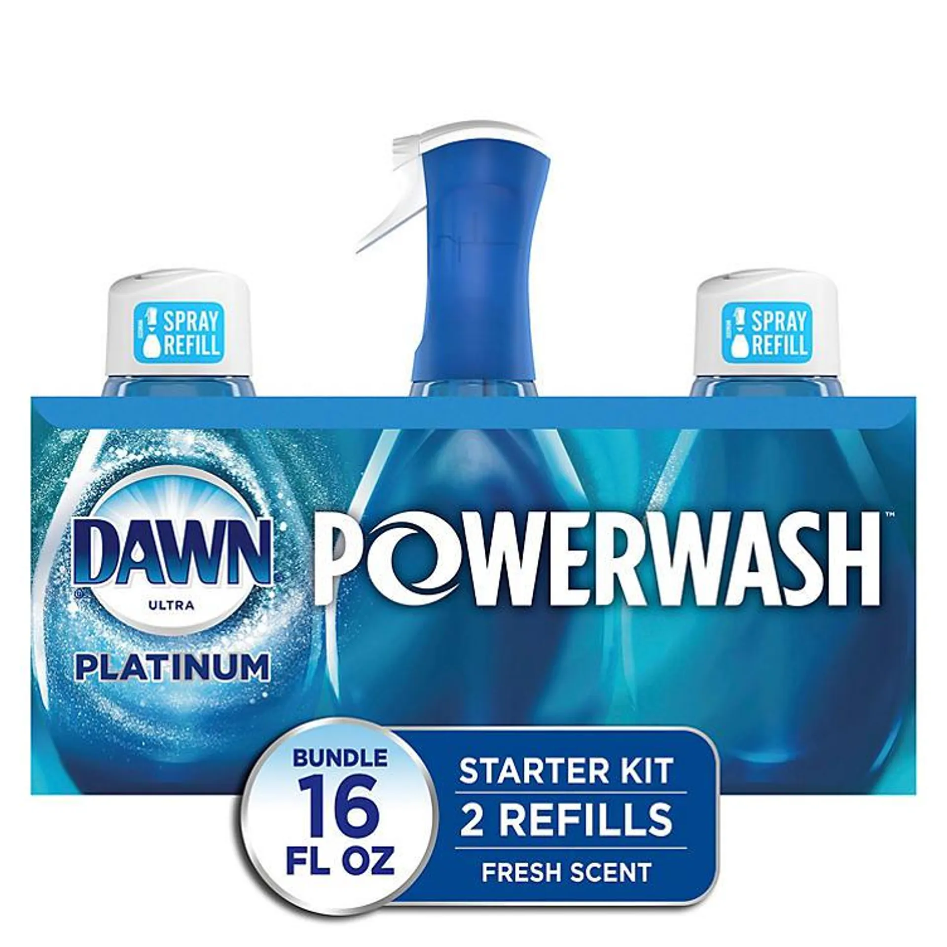 Dawn Platinum Powerwash Dish Spray & Refill Set, Fresh Scent (1 spray + 2 refills)