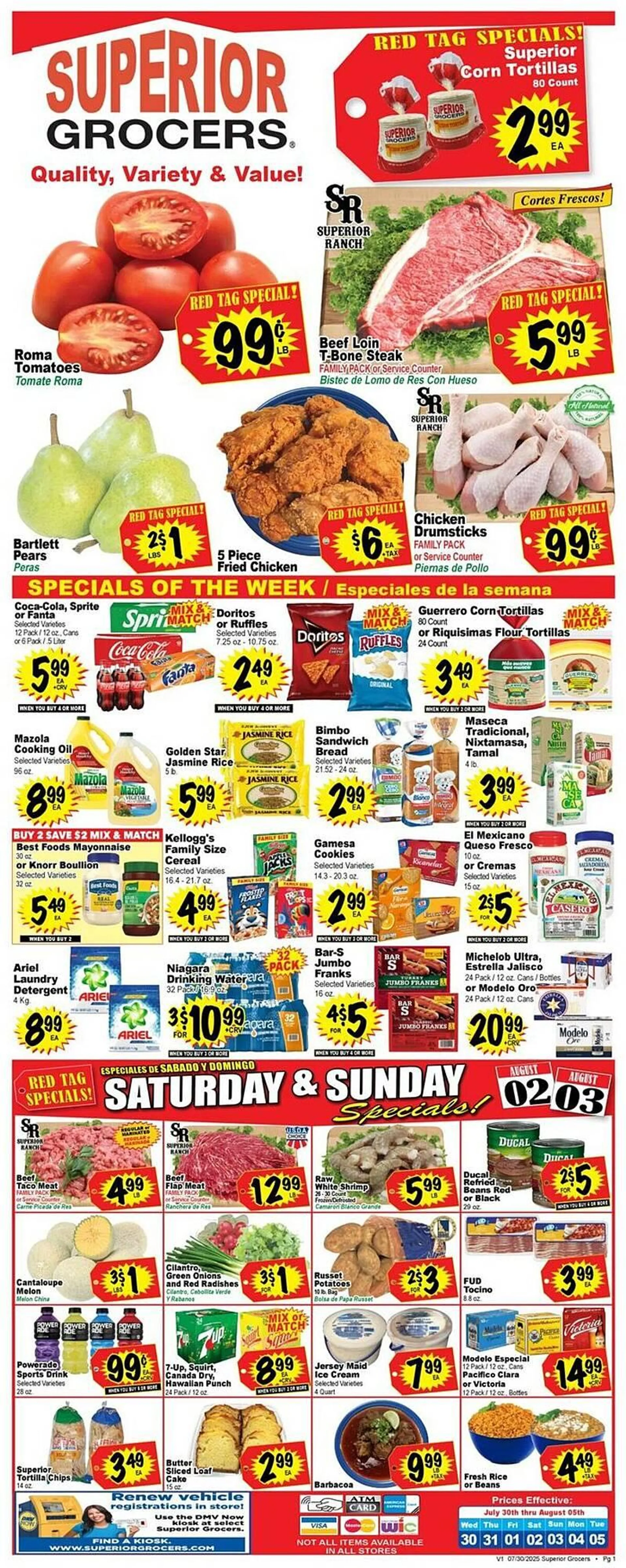 Superior Grocers Weekly Ad - 1