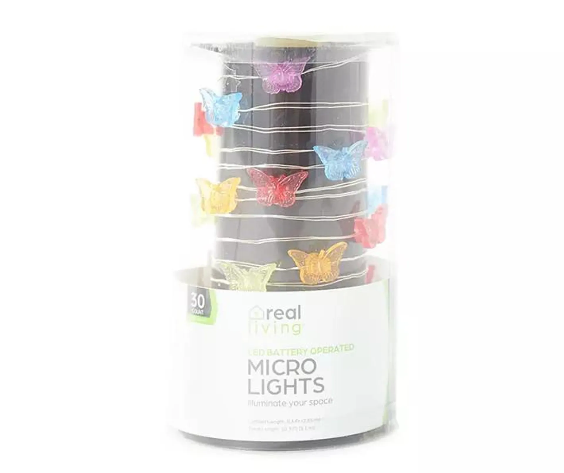 Multi-Color Butterfly LED Micro Light Set, 30-Lights