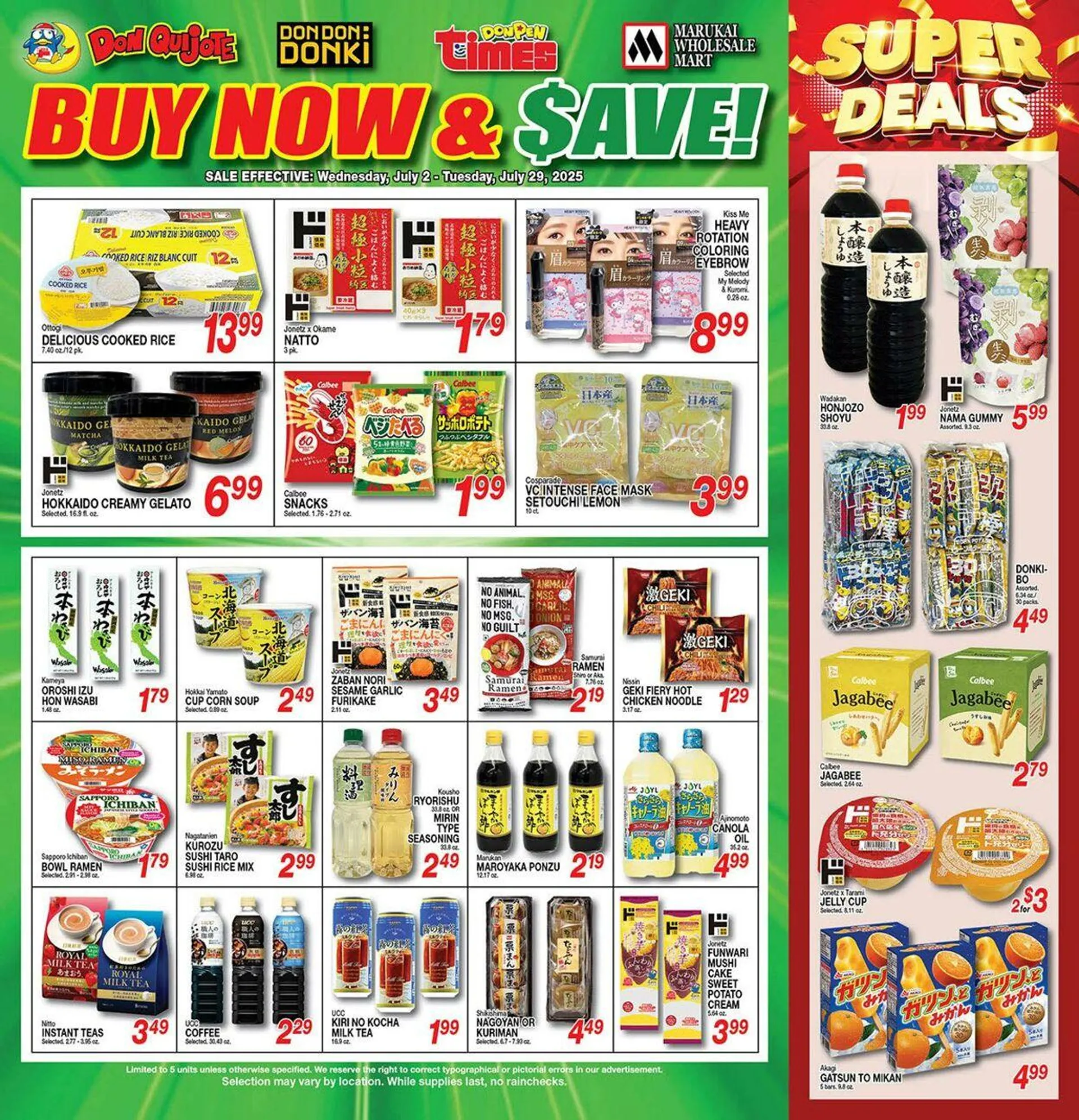 Weekly ad Don Quijote Hawaii from July 2 to July 29 2025 - Page 1