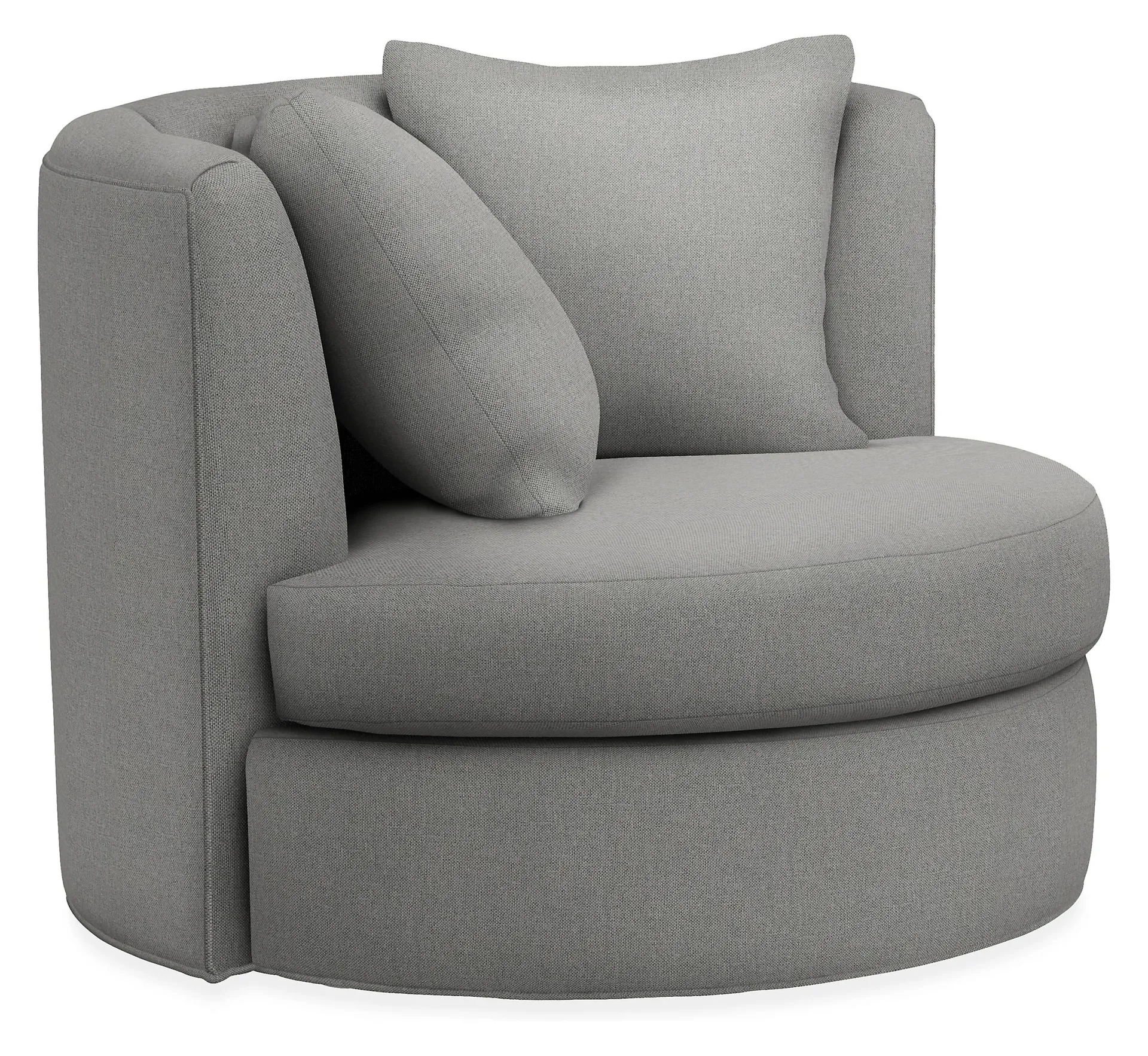 Alcove 42" Swivel Chair in Mist Steel