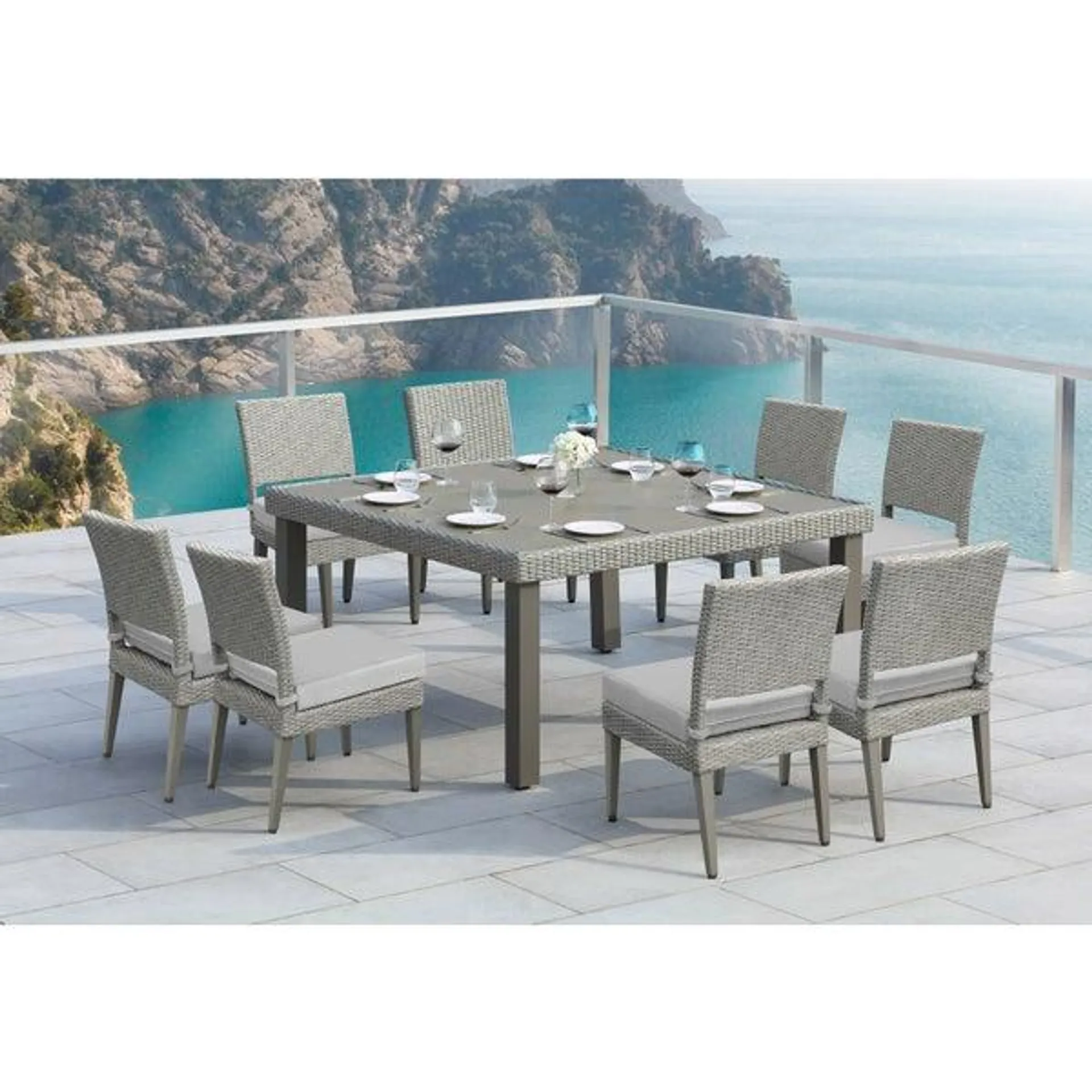 Burlington 9-piece Outdoor Dining Set