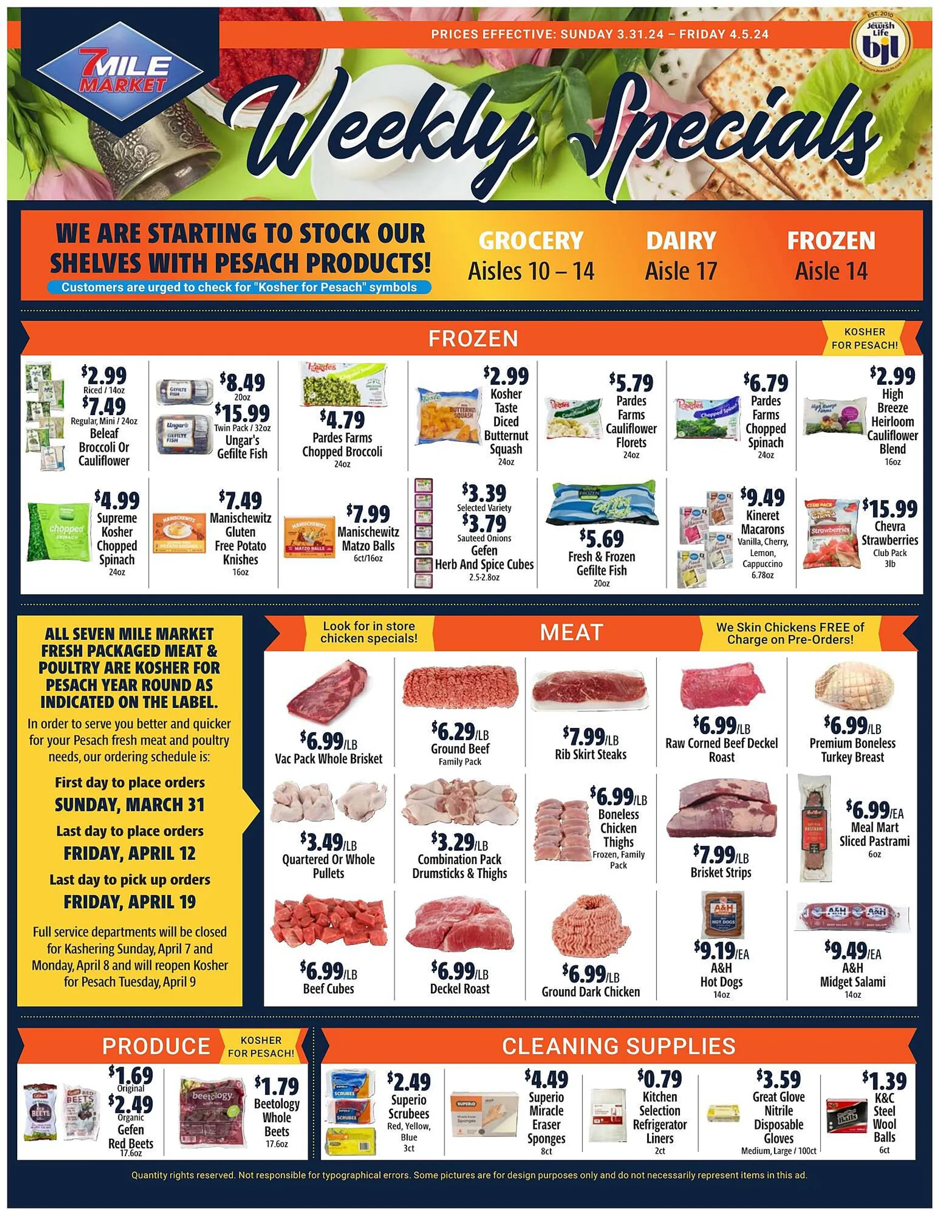 Weekly ad Seven Mile Market ad from March 31 to April 5 2024 - Page 1