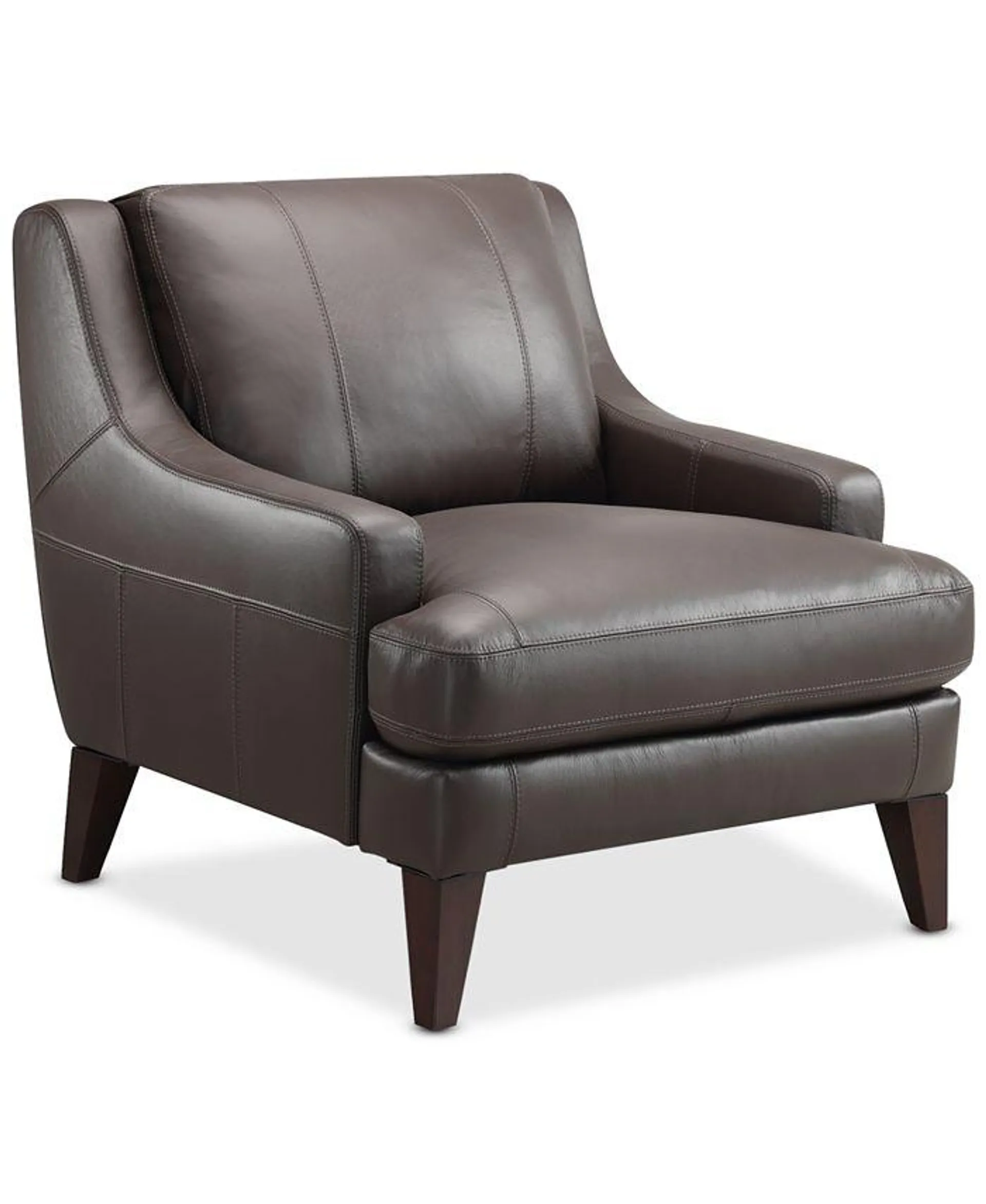 Collyn 34" Modern Leather Chair, Created for Macy's