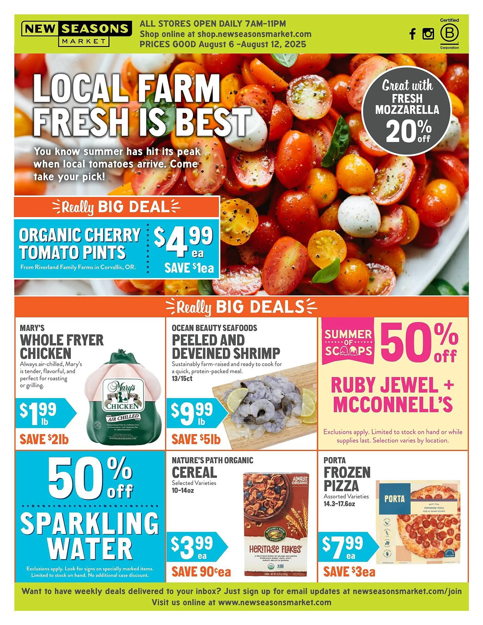 Weekly ad New Seasons Market ad from August 6 to August 12 2025 - Page 1
