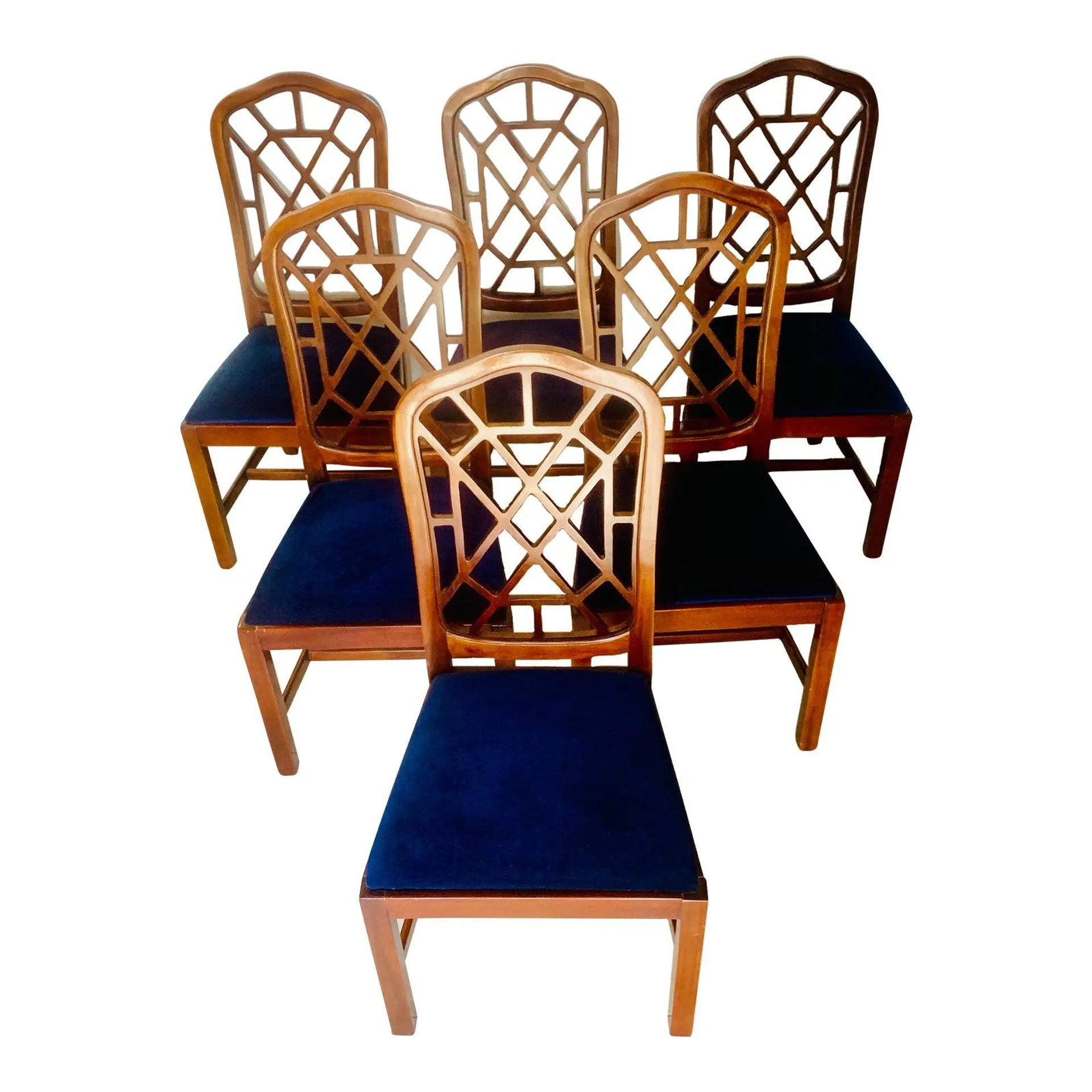 Six Chinese Chippendale Dining Chairs