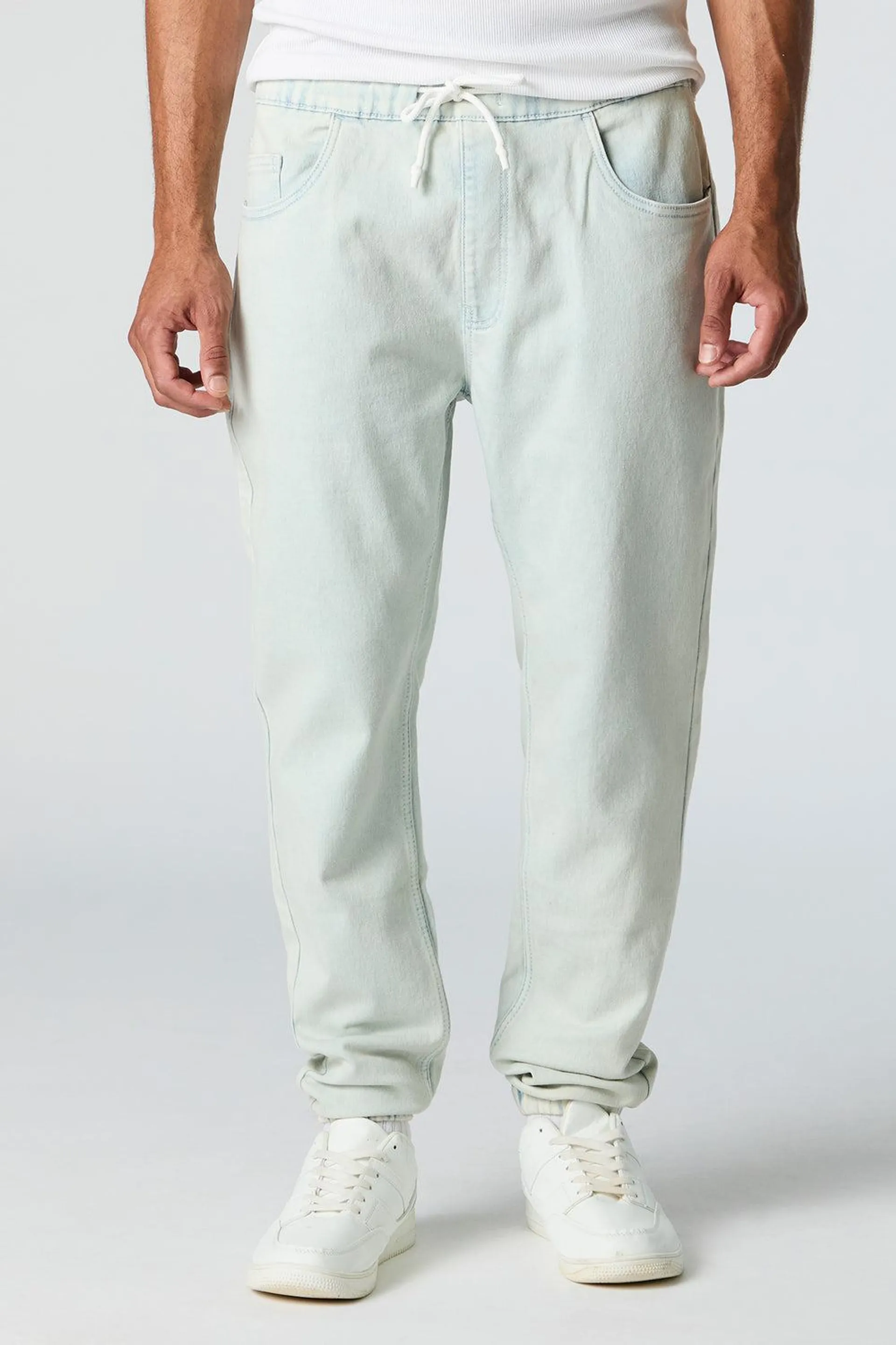 Drawstring Denim Jogger