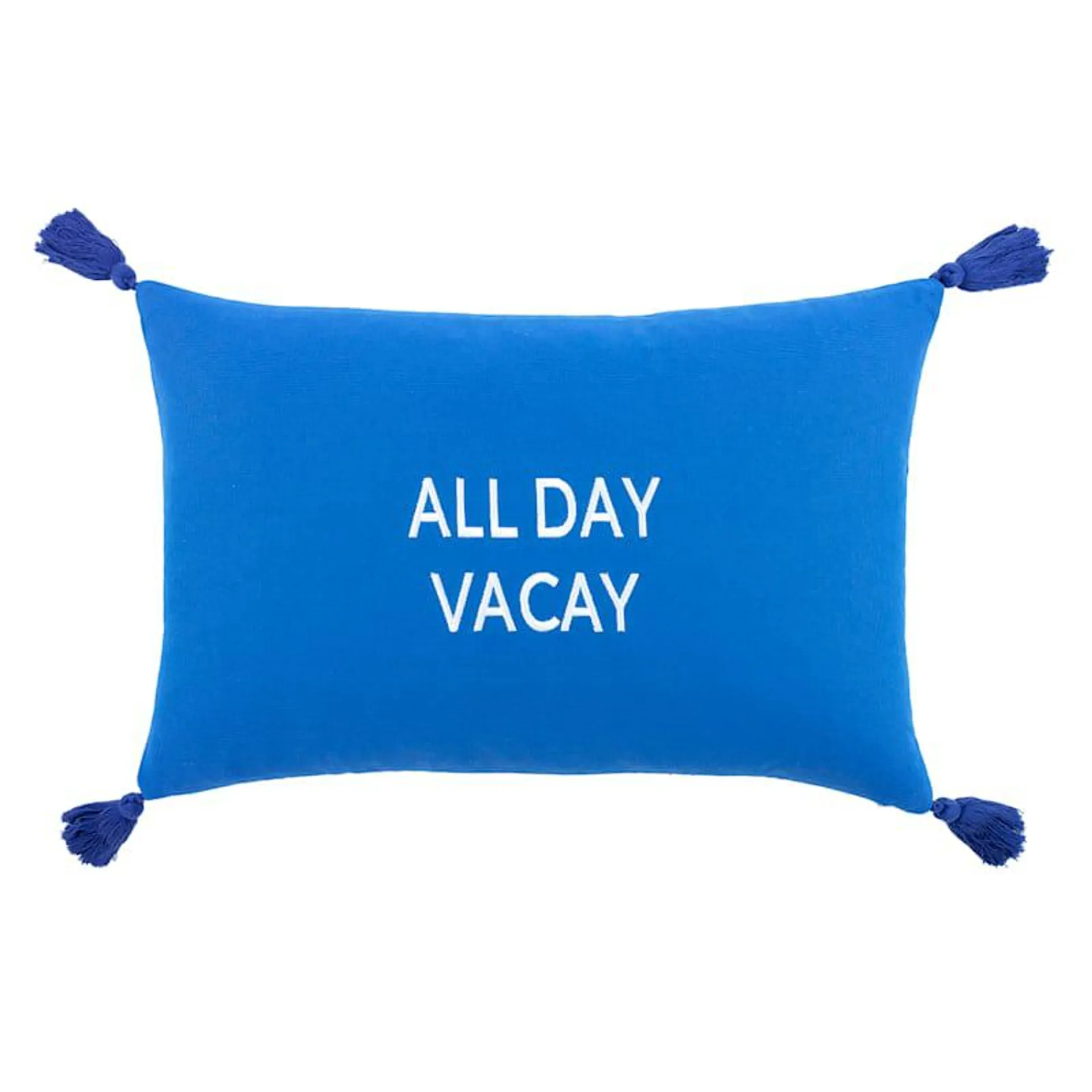 Tracey Boyd Blue All Day Vacay Throw Pillow, 13x20