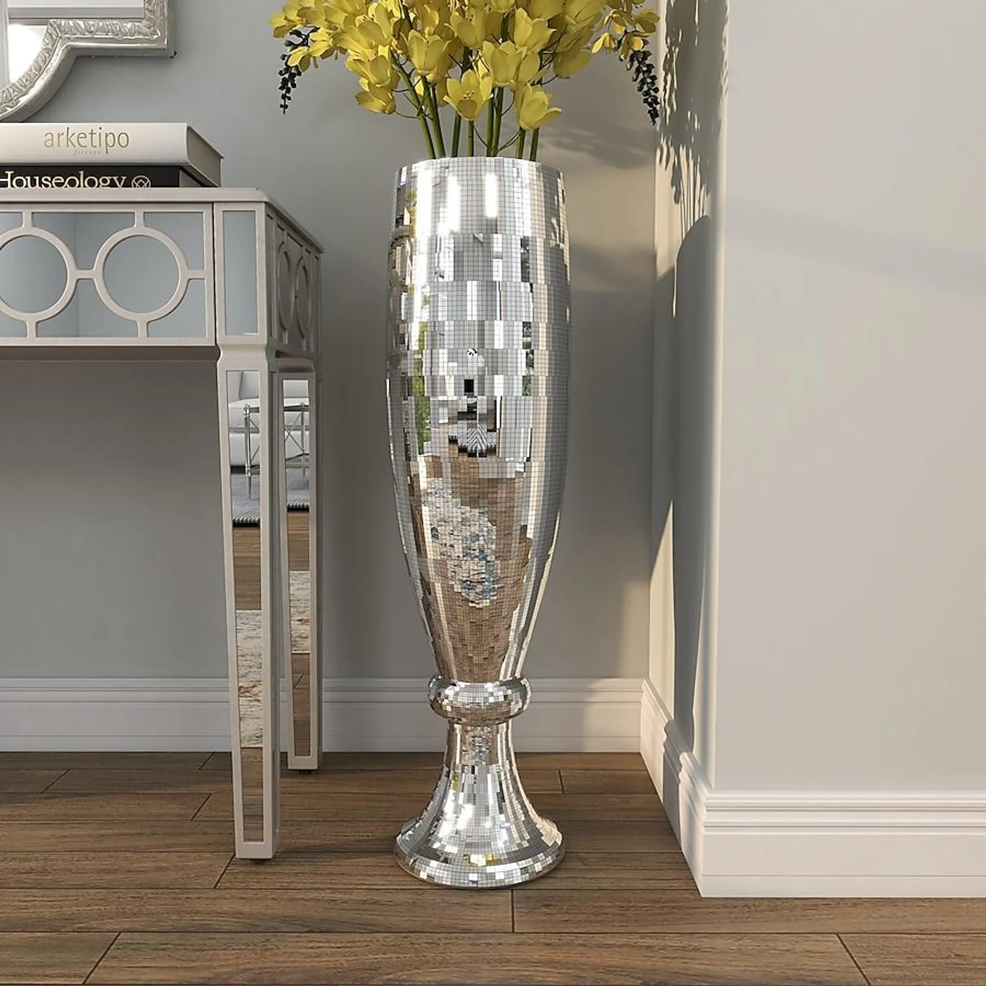 Grayson Lane Silver Stone Glam Vase