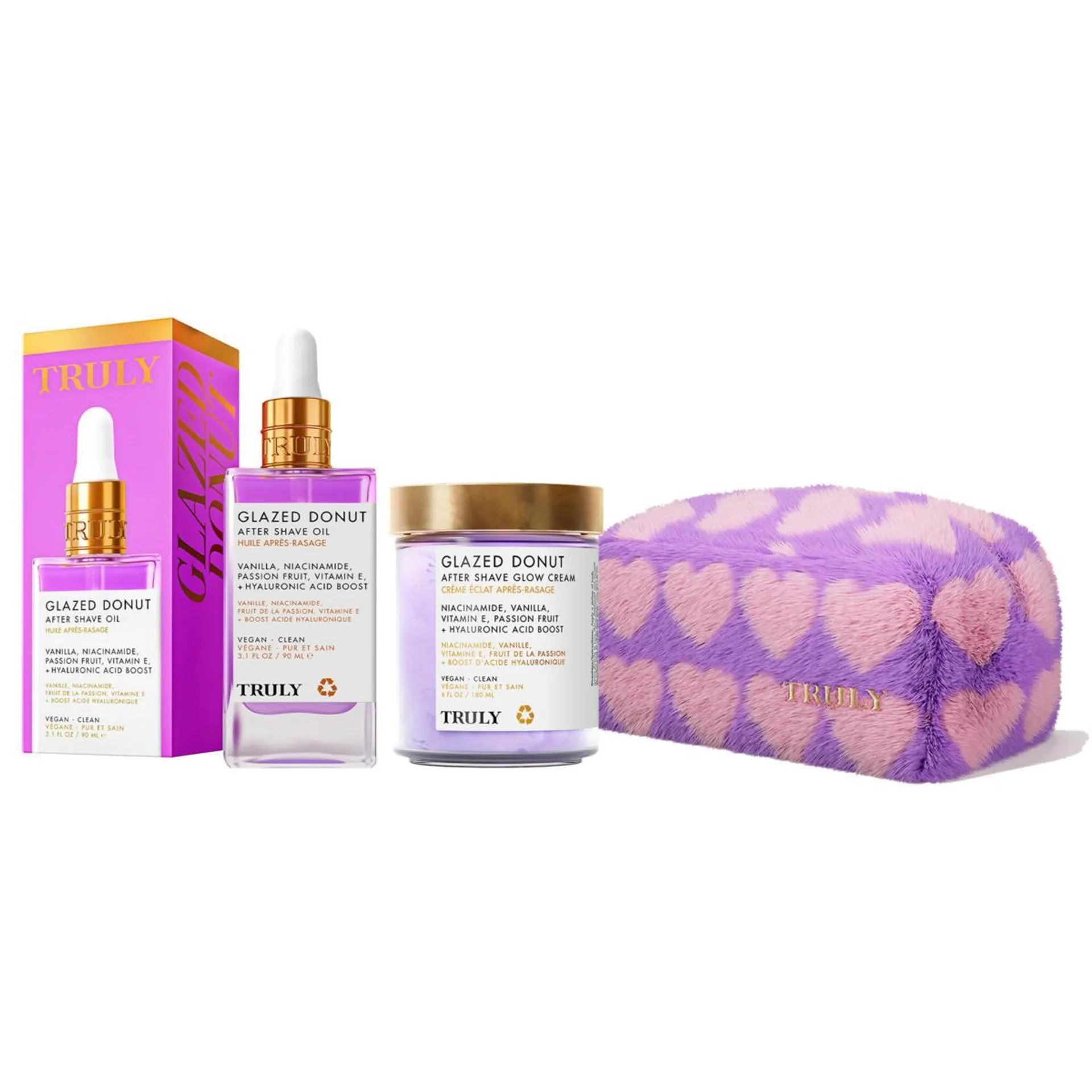 Truly Beauty Glazed Donut Body Oil & Cream Set with Bag