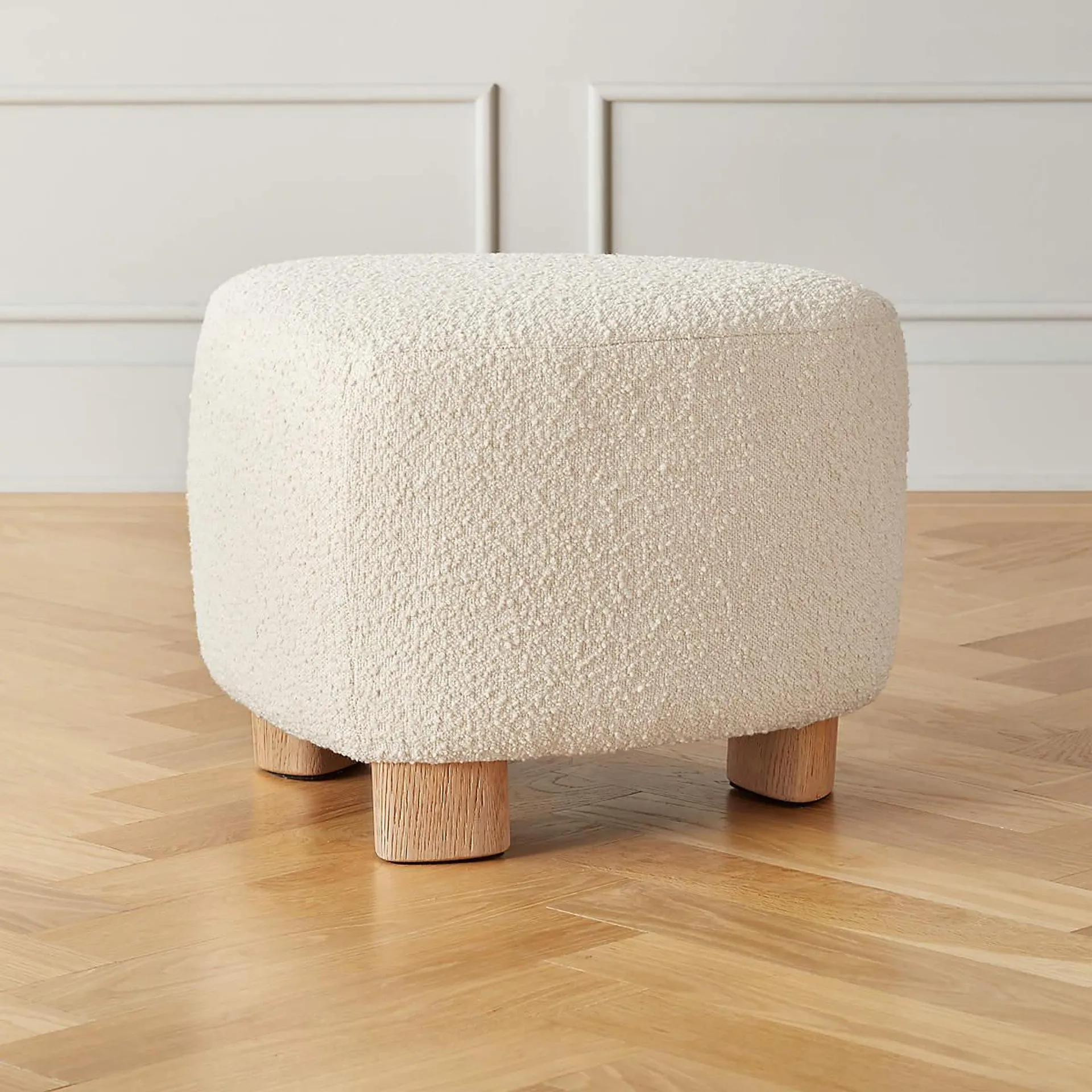 Bozzi Boucle Ottoman by Ross Cassidy