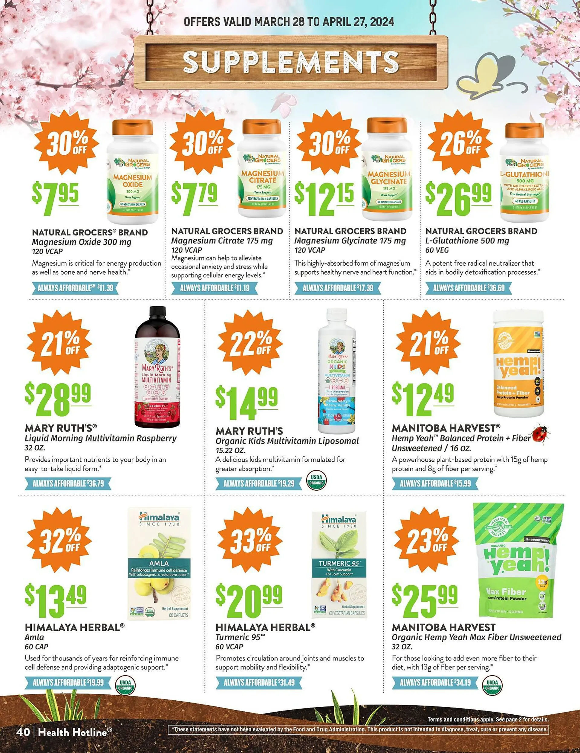 Weekly ad Natural Grocers ad from March 28 to April 27 2024 - Page 40