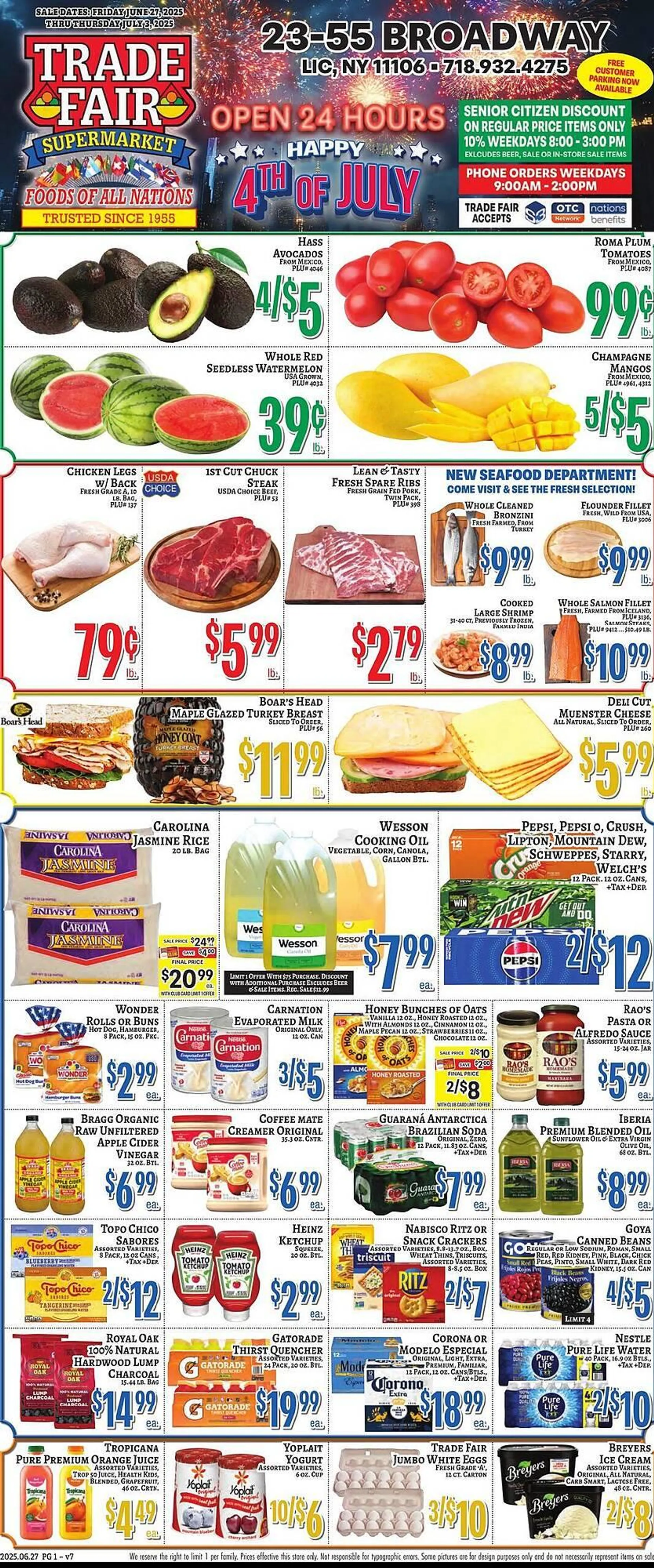 Weekly ad Trade Fair Supermarket Weekly Ad from June 27 to July 3 2025 - Page 1