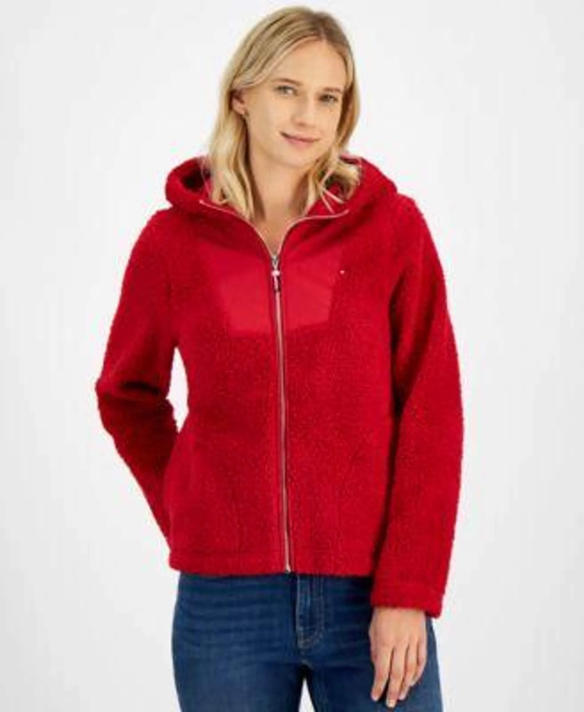 Women's Sherpa Zip-Front Hooded Jacket