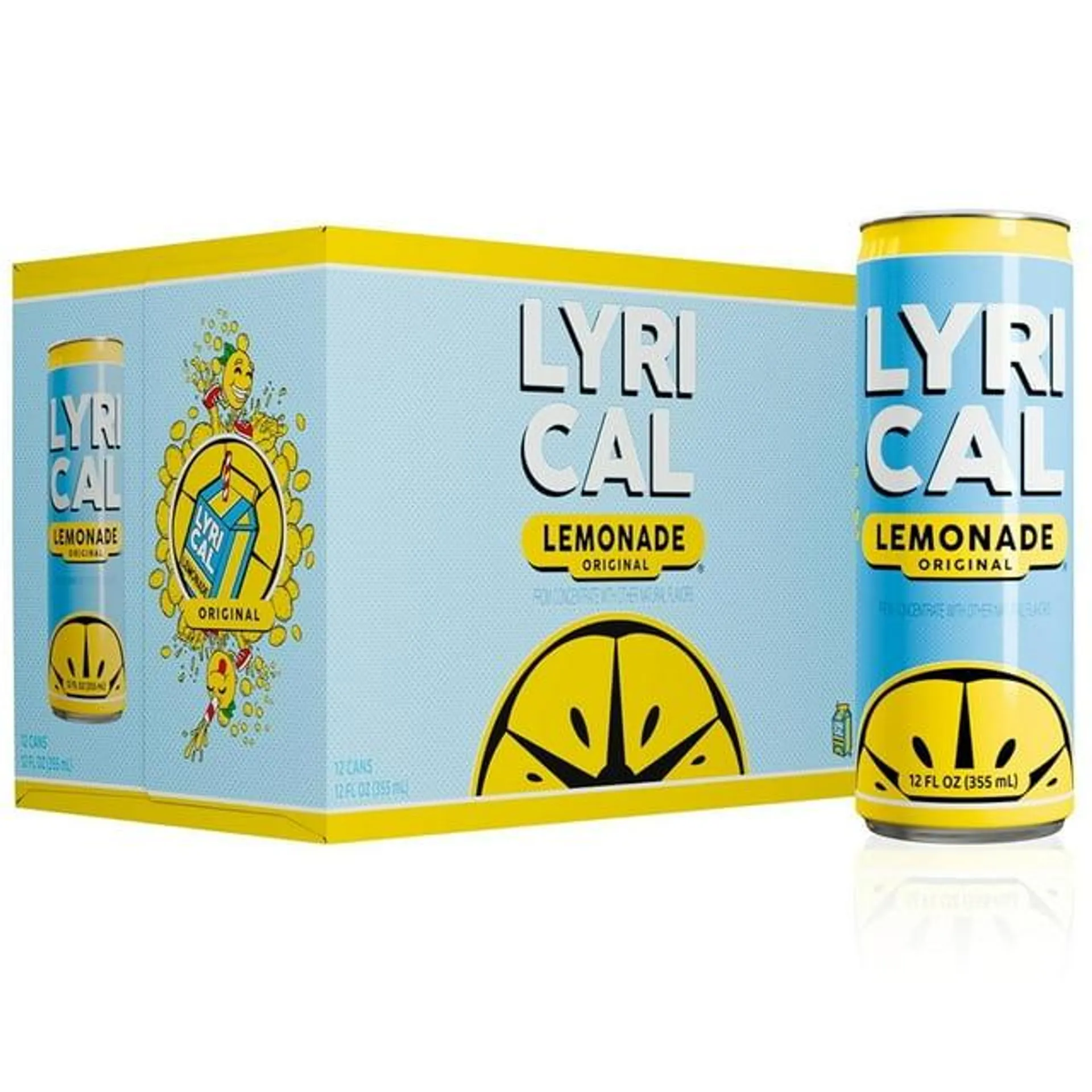 Lyrical Lemonade, Original Juice Drink, 12 fl oz, 12 Pack Cans