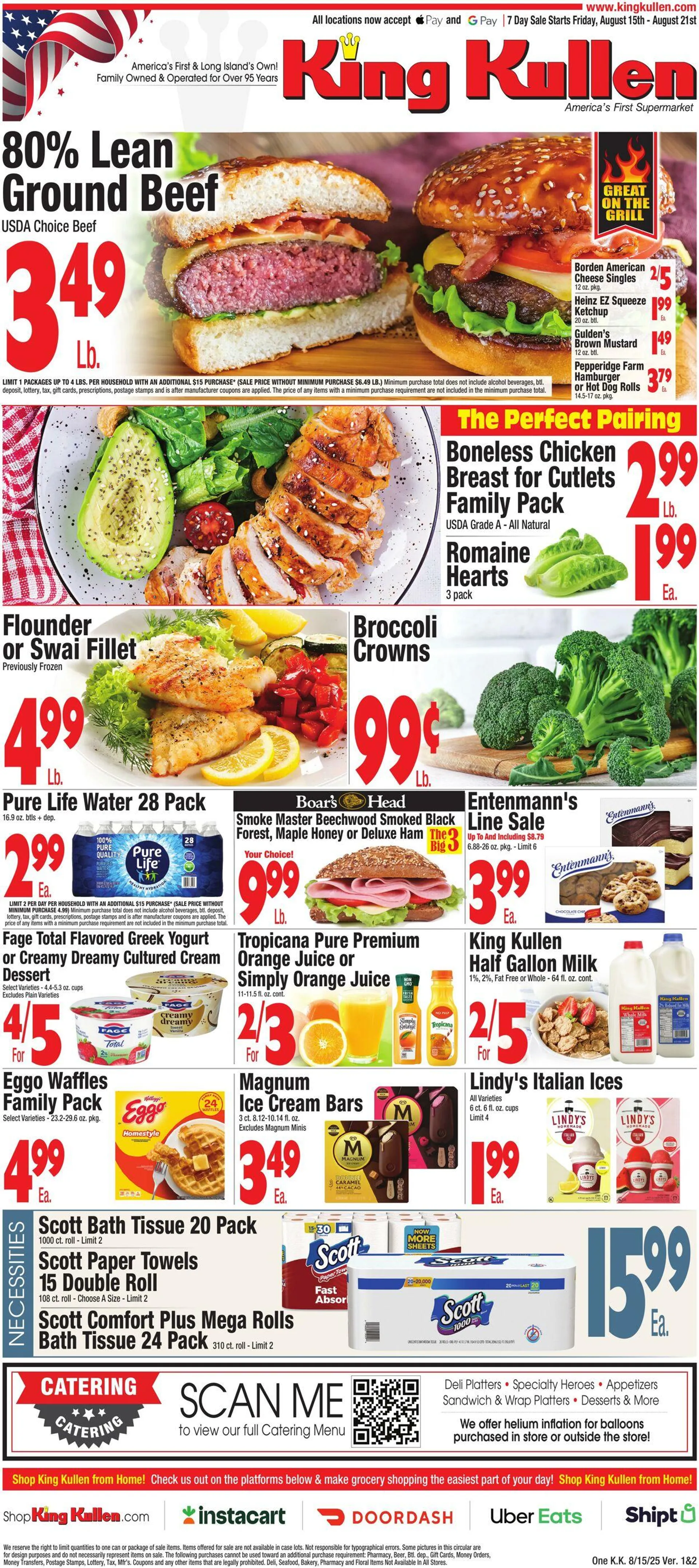 Weekly ad King Kullen Current weekly ad from August 14 to August 21 2025 - Page 1
