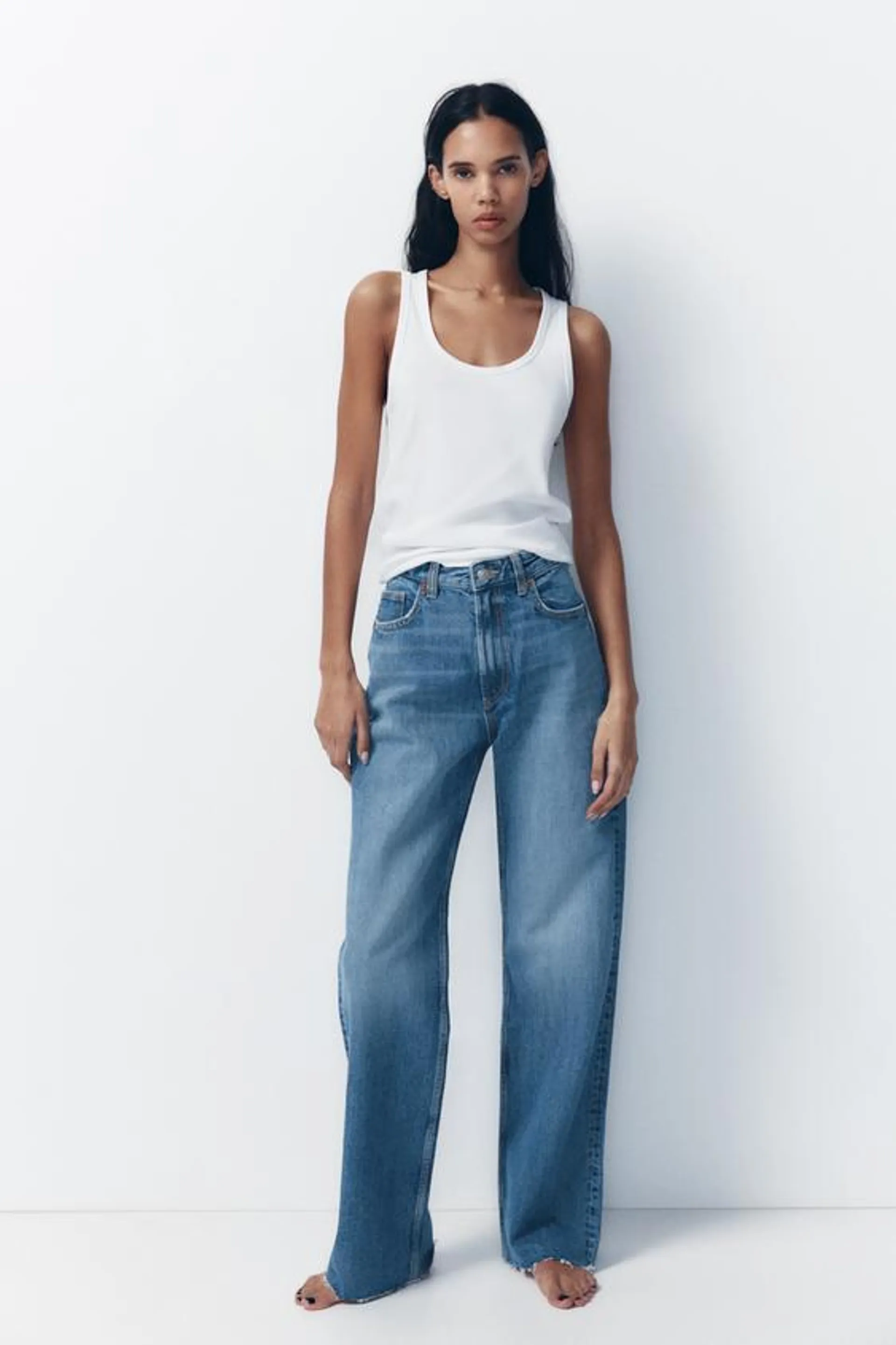 TRF HIGH RISE WIDE LEG JEANS