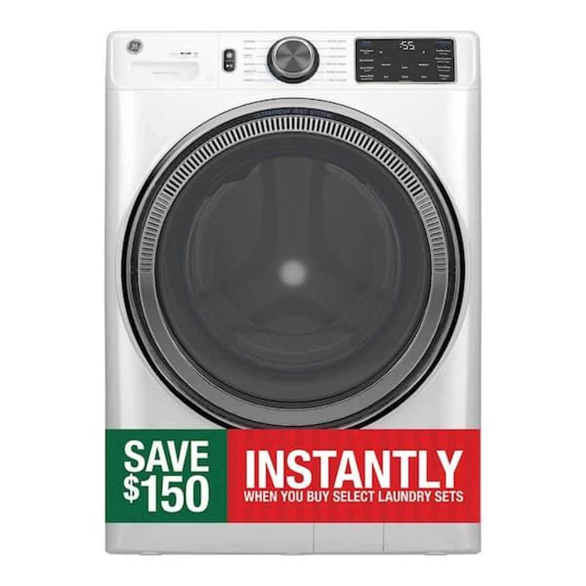 5.0 cu.ft. Smart Front Load Washer in White with Steam, UltraFresh Vent System, and Microban Technology