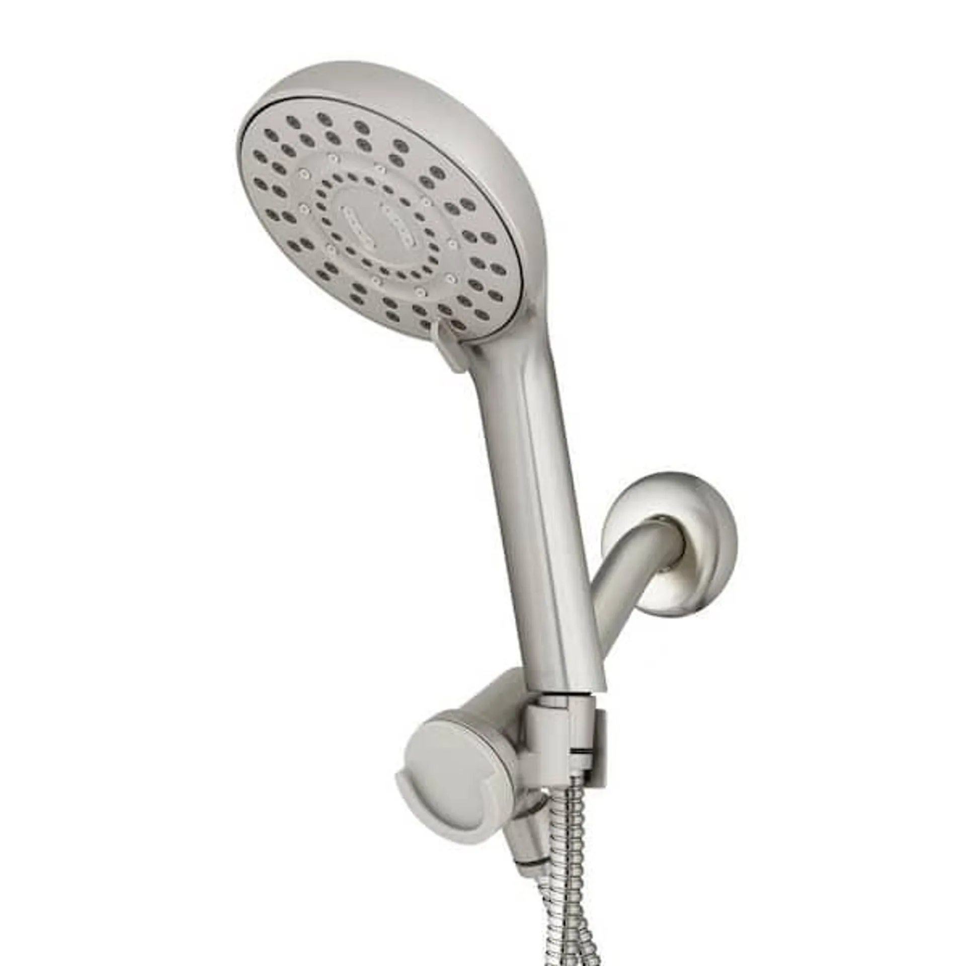 8-Spray Wall Mount Magnet Assist Multi Height Handheld Shower Head 1.8 GPM in Brushed Nickel