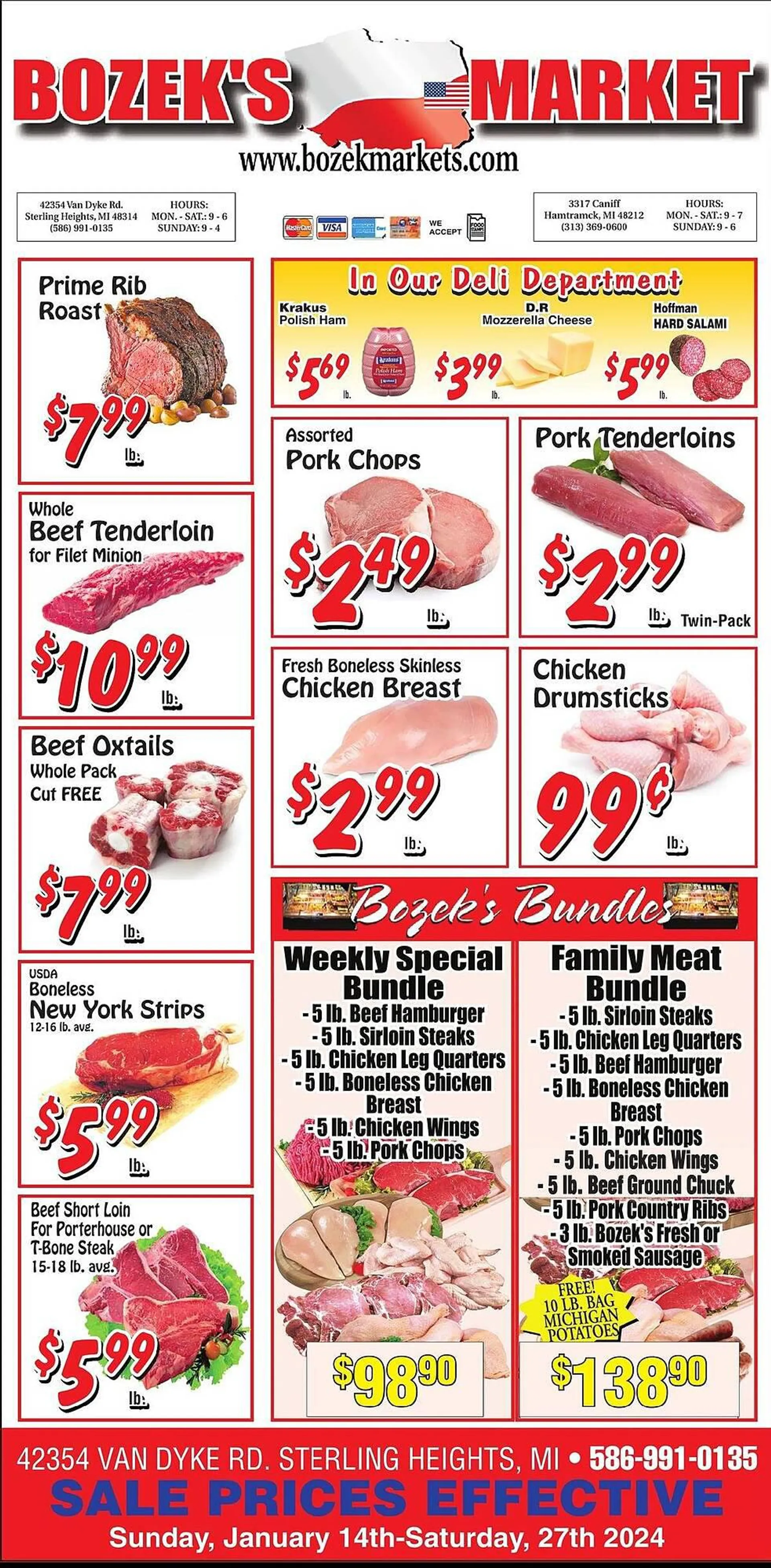 Weekly ad Bozek's Market Weekly Ad from January 14 to January 27 2024 - Page 