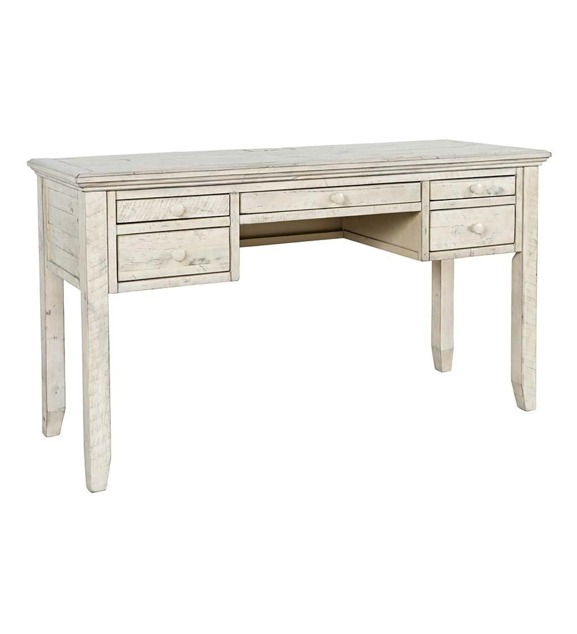 Chelsea Power Station Desk with USB Ports and Power Outlets - Scrimshaw Whitewash