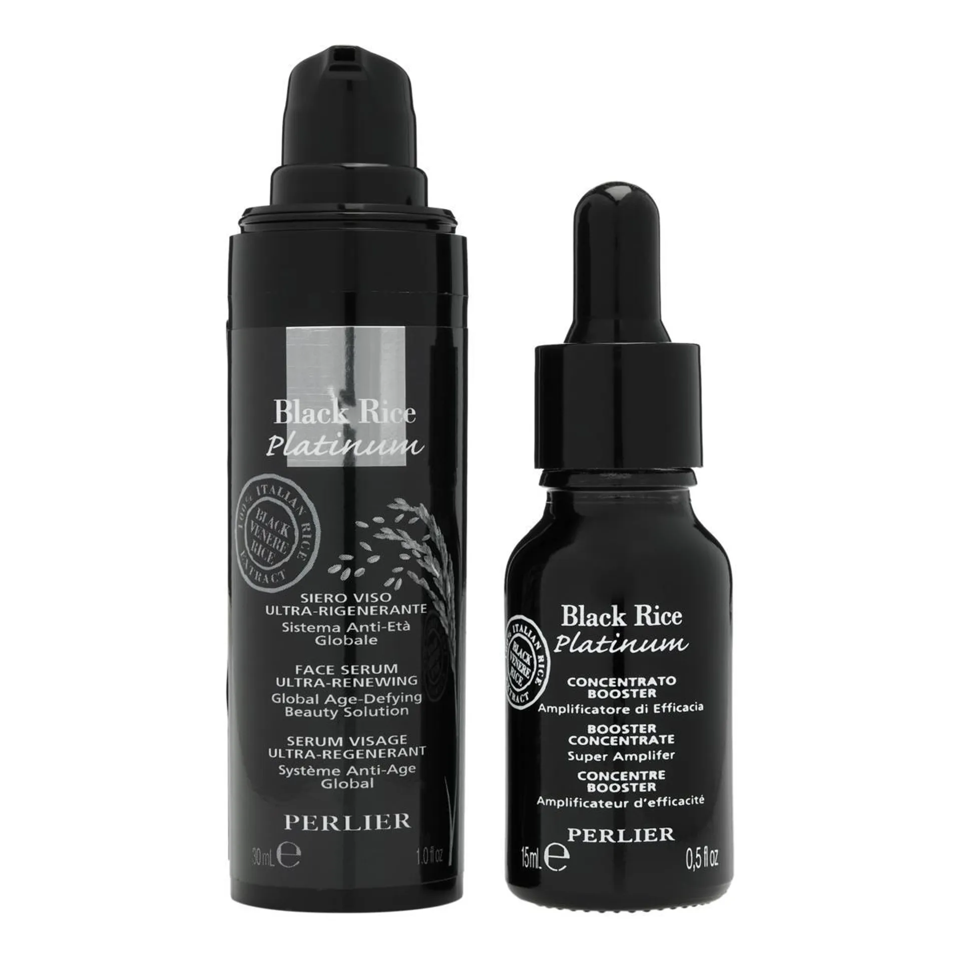 Perlier Black Rice Face Serum & Booster Set