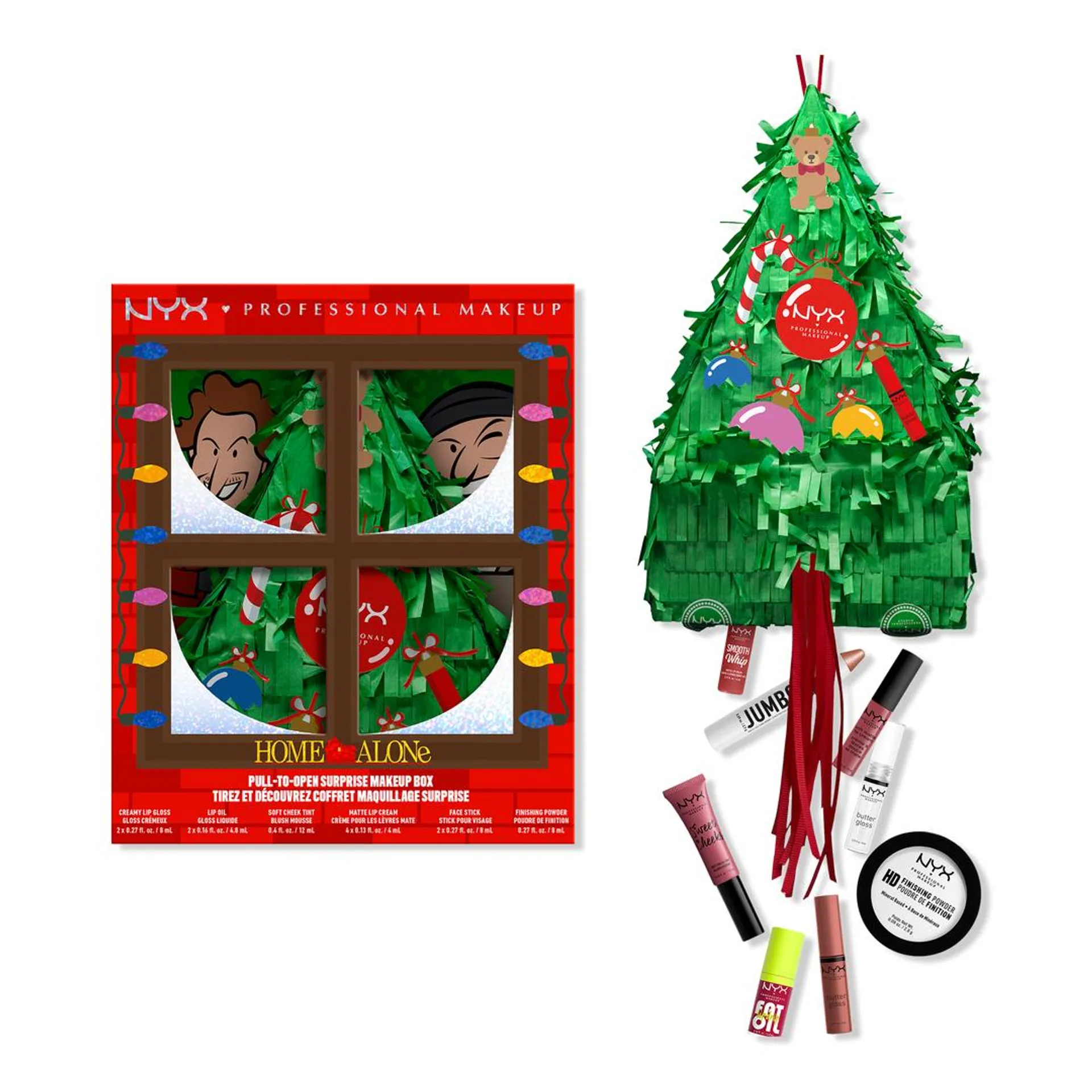 Limited Edition Home Alone 12 Piece Surprise Makeup Tree Pinata Holiday Gift