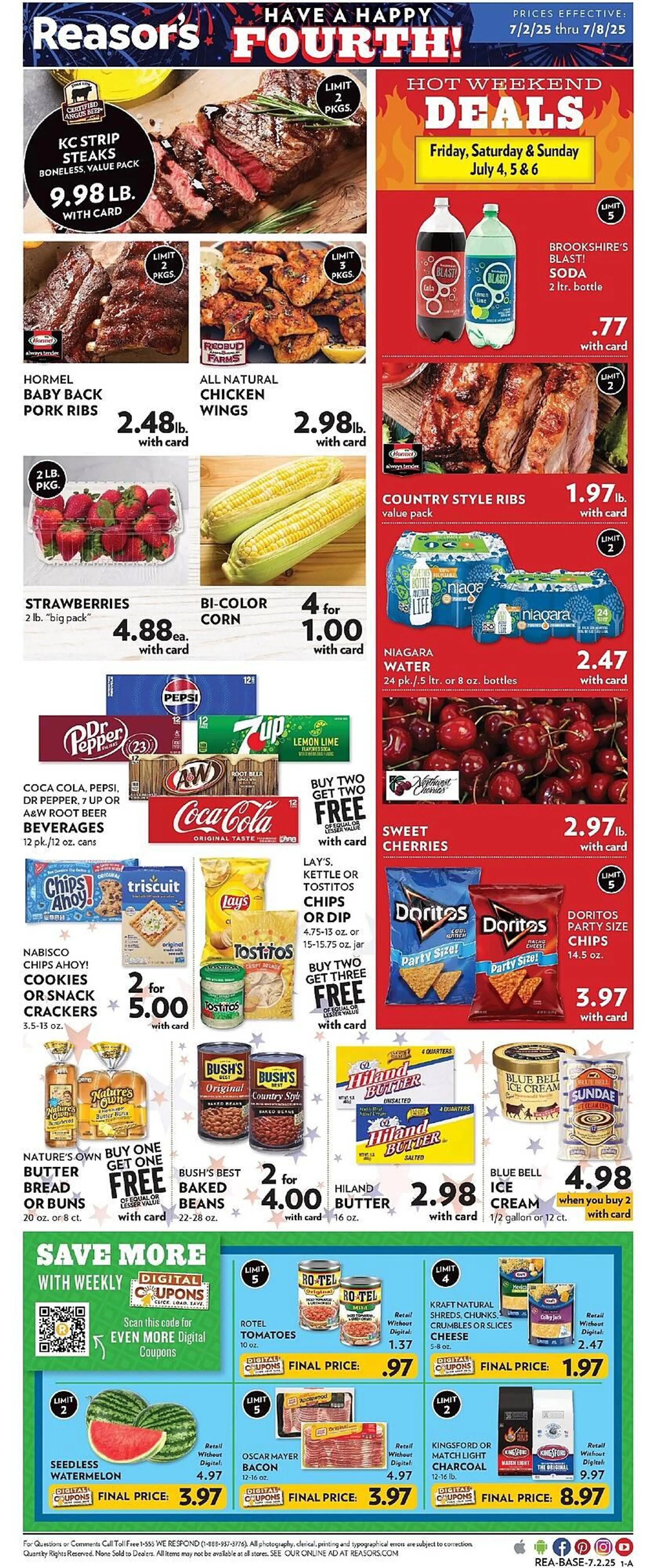 Weekly ad Reasors Weekly Ad from July 2 to July 8 2025 - Page 1