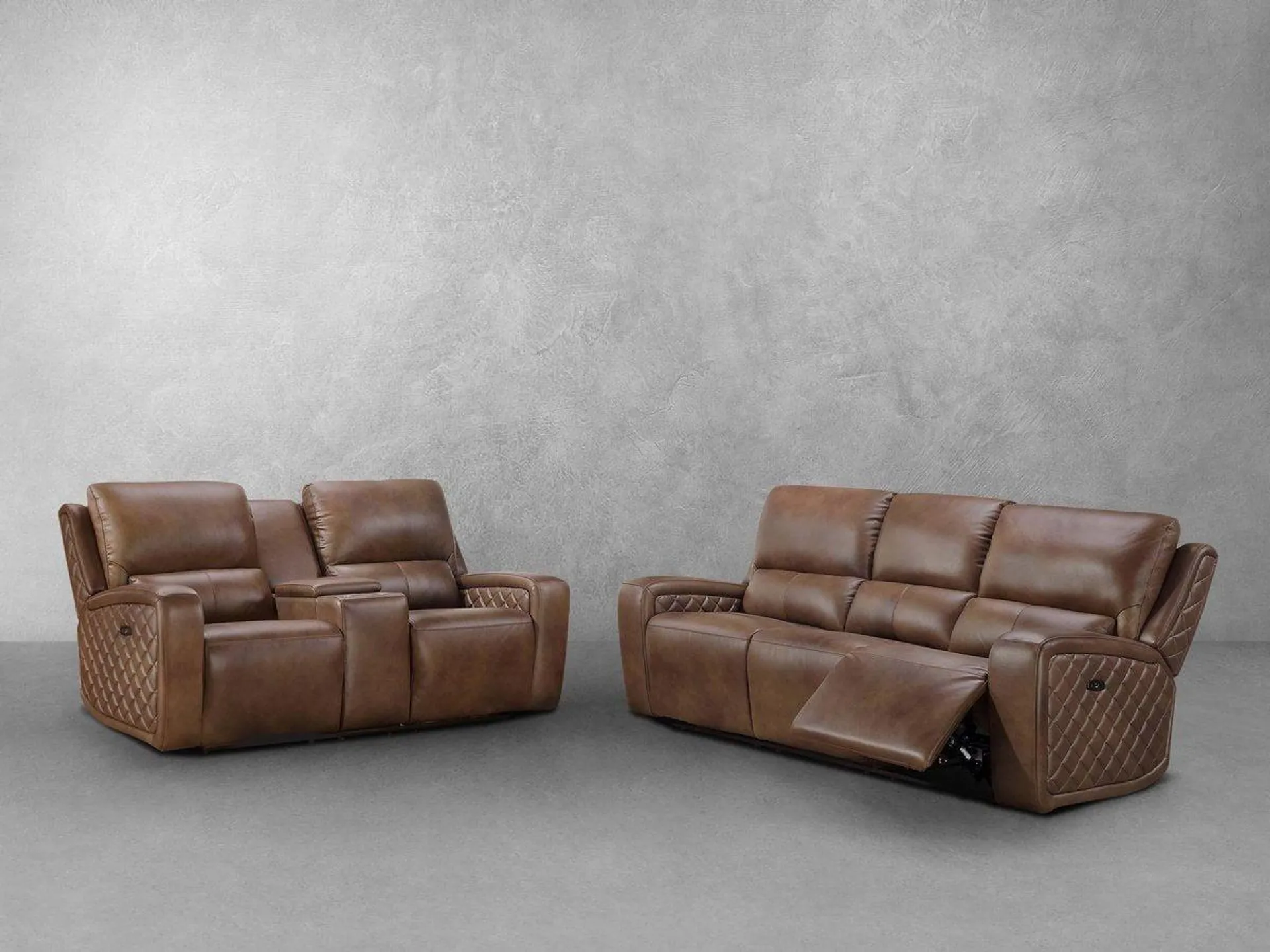 Raymond 2-pc Leather Power Reclining Set