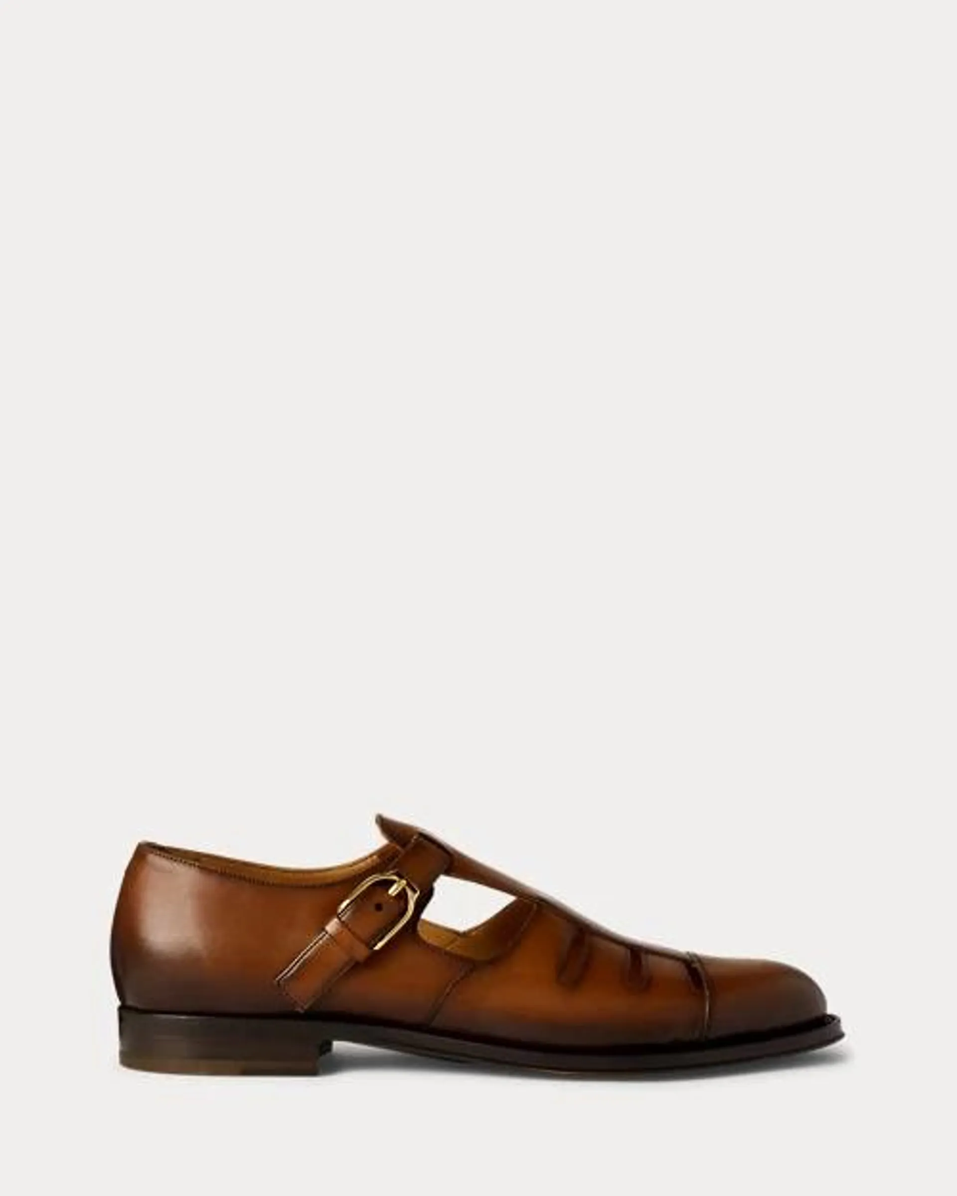 Burnished Calfskin Fisherman Sandal