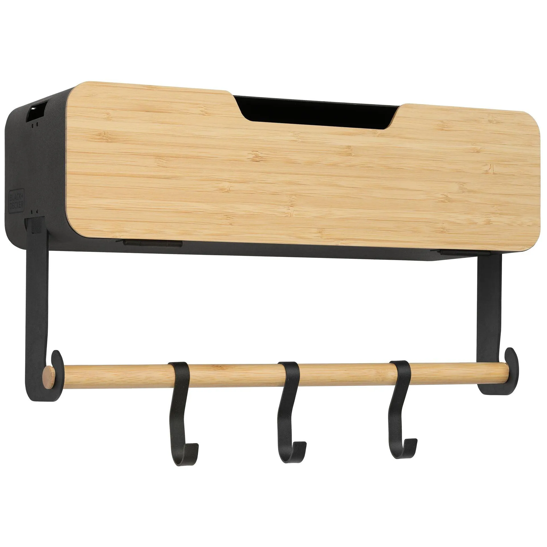 Hanging | Magnetic Rack System, Shelf With Door, Black