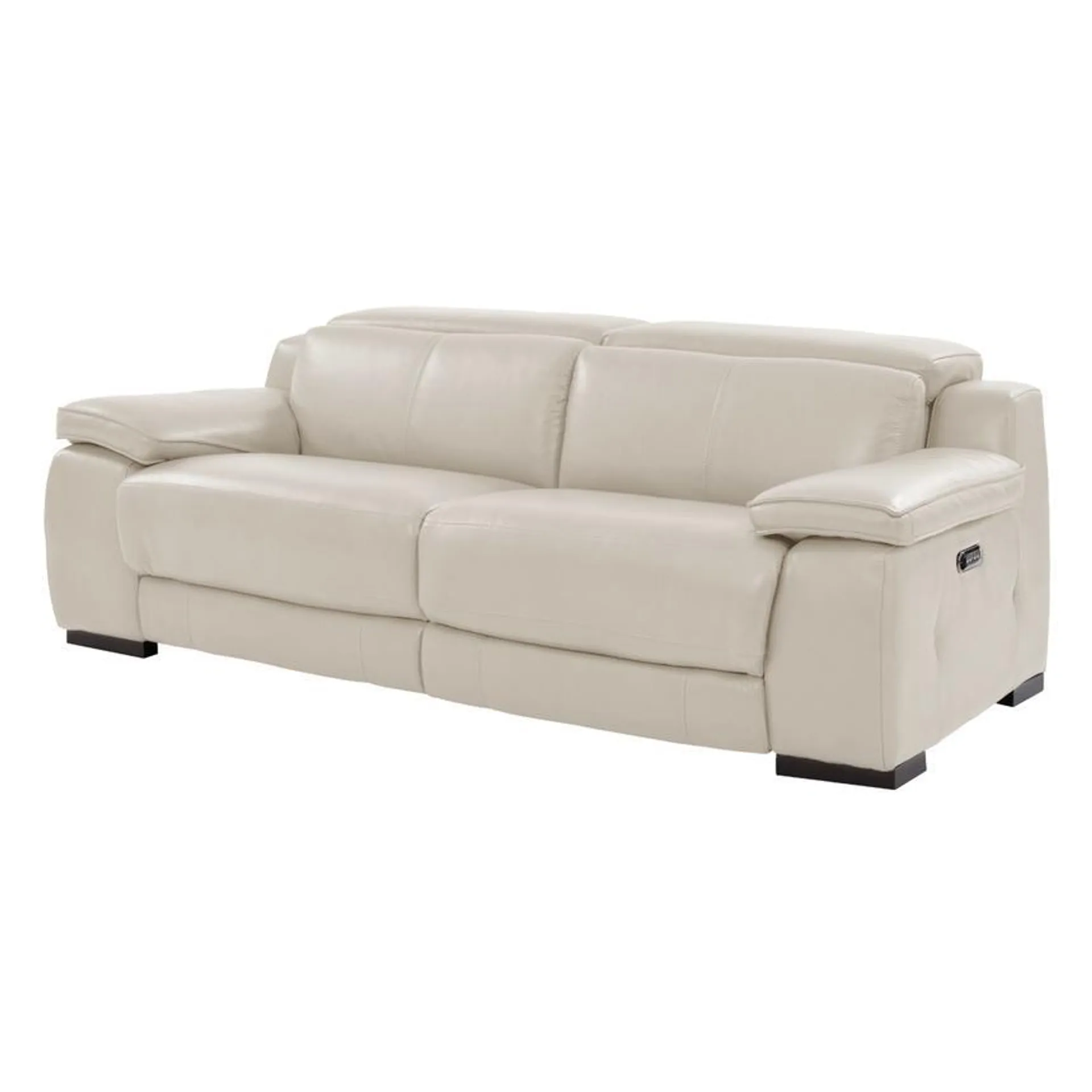 Gian Marco Light Gray Leather Power Reclining Sofa