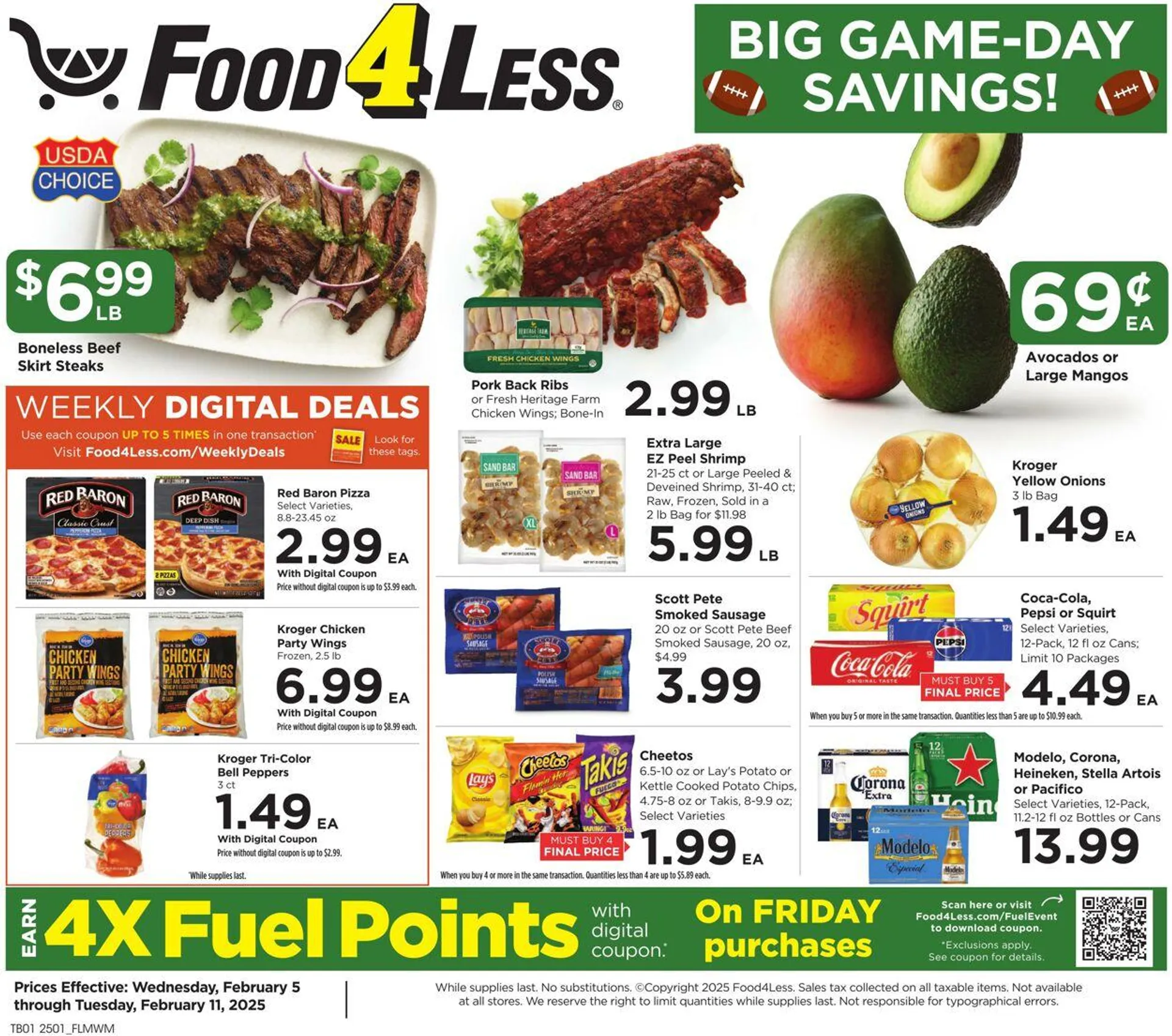 Catálogo de Food 4 Less Current weekly ad 5 de febrero al 11 de febrero 2025 - Página 1