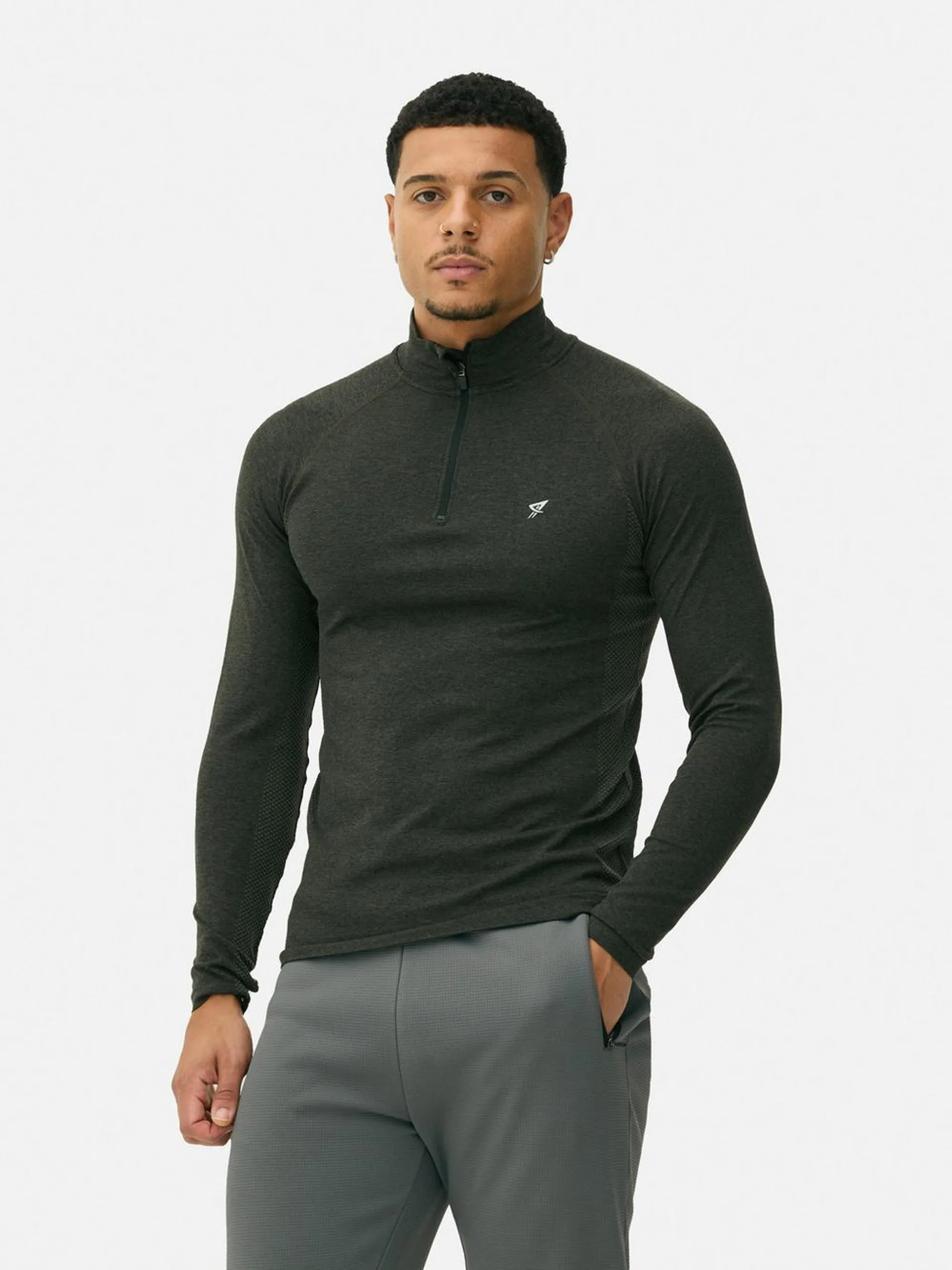 Quarter-Zip Long Sleeve Gym Top