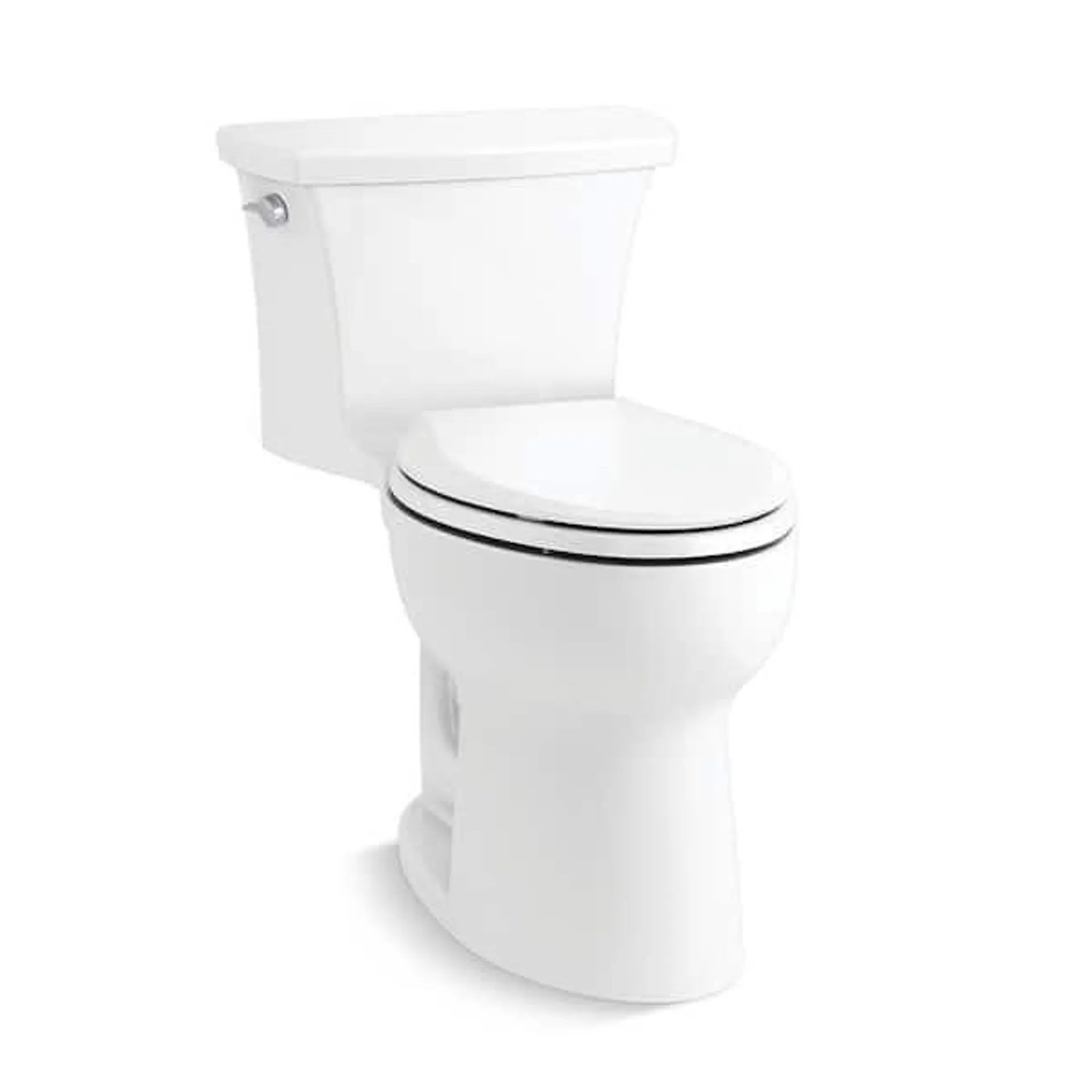 Highline Arc 12 in. Rough in 1-Piece 1.28 GFP Single Flush Elongated Chair Height Toilet in White with Soft Close Seat