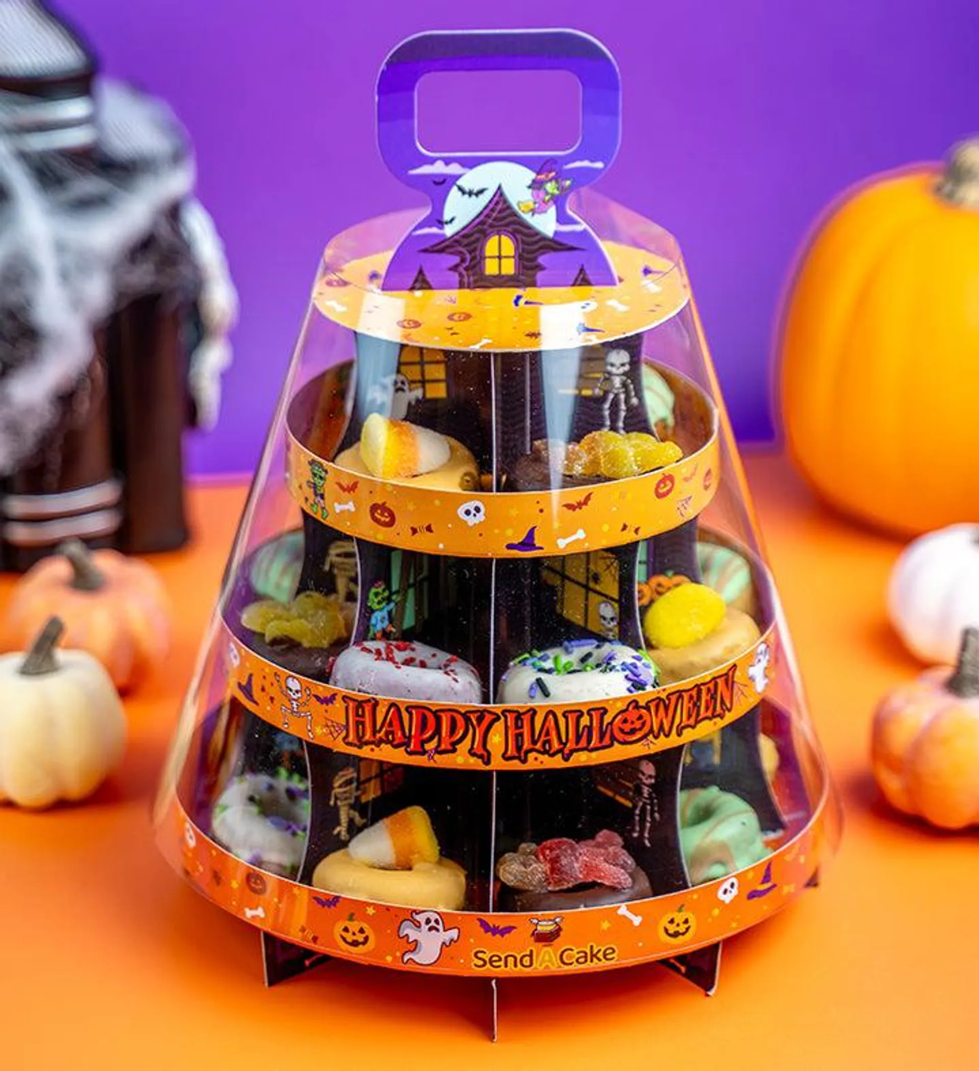 Halloween Donut Tower