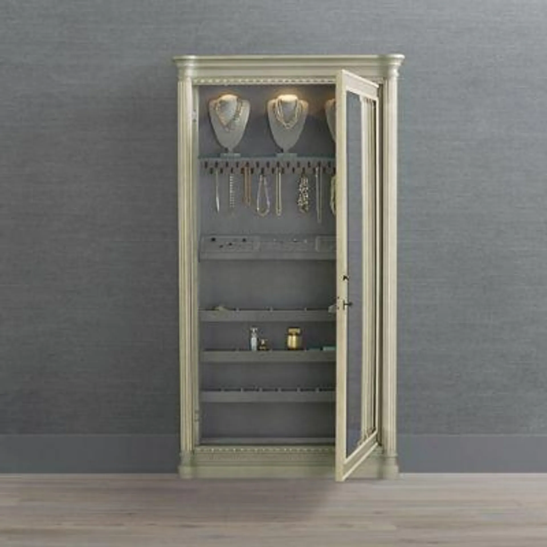 Etienne Jewelry Storage Mirror with Lock