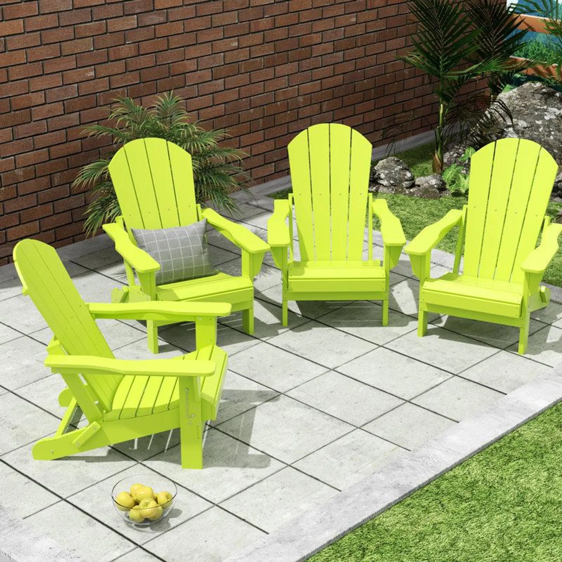 Shawnna Plastic Folding Adirondack Chair