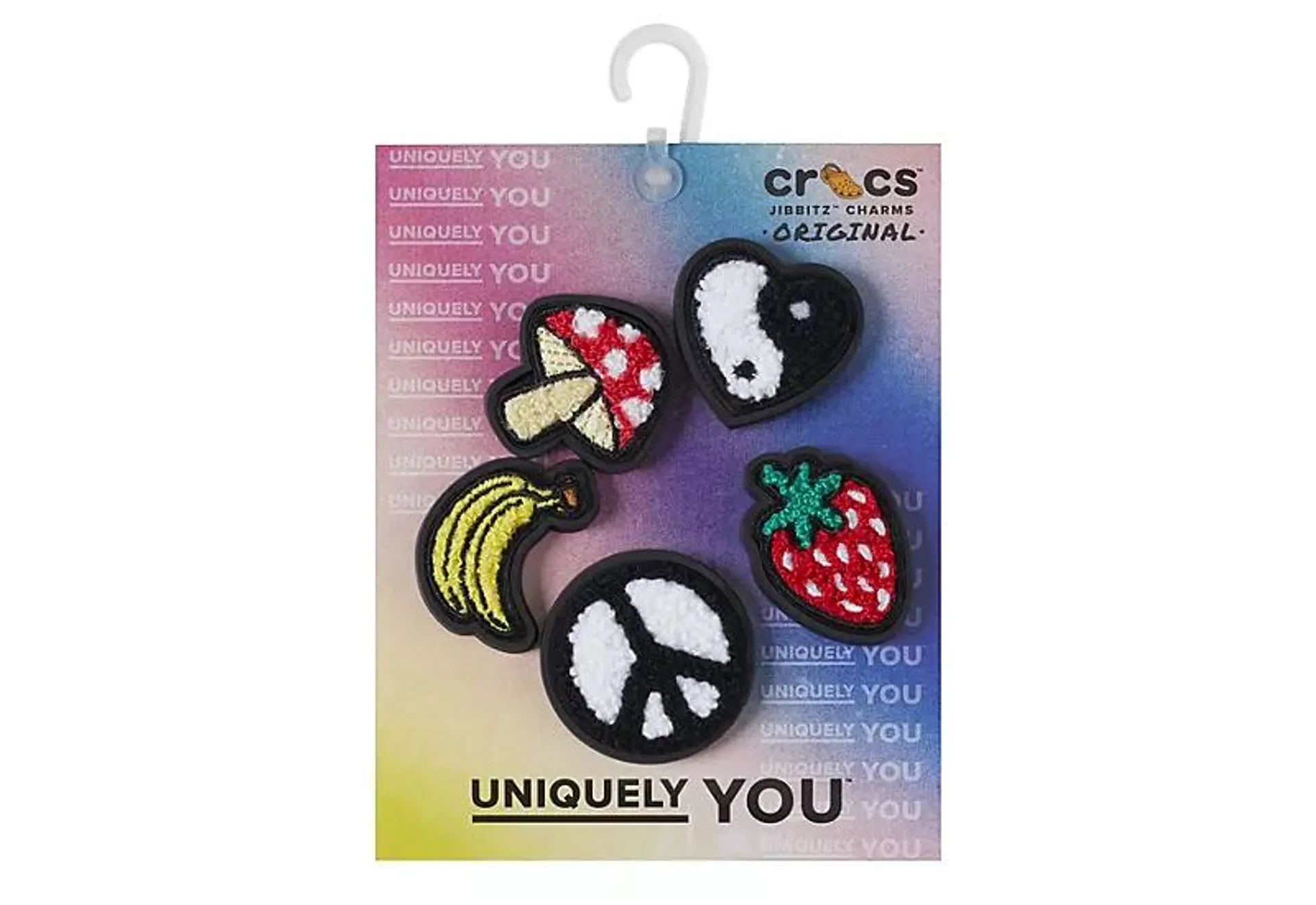 Crocs Unisex Peace N Love Tufted Patch 5 Pack Jibbitz - Assorted