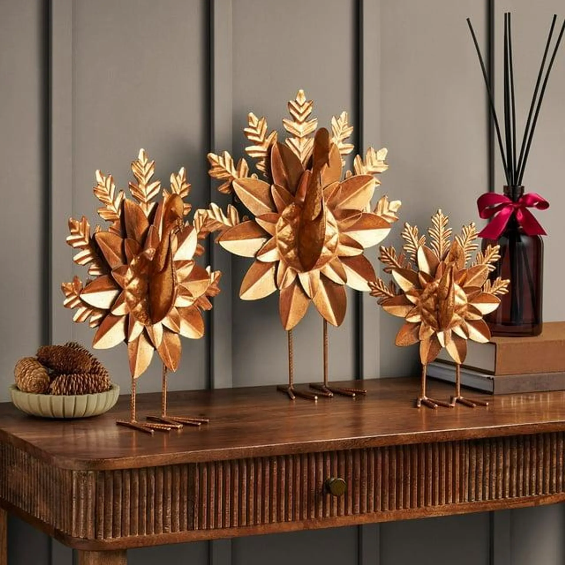 Member's Mark Metal Turkey Décor, Set of 3