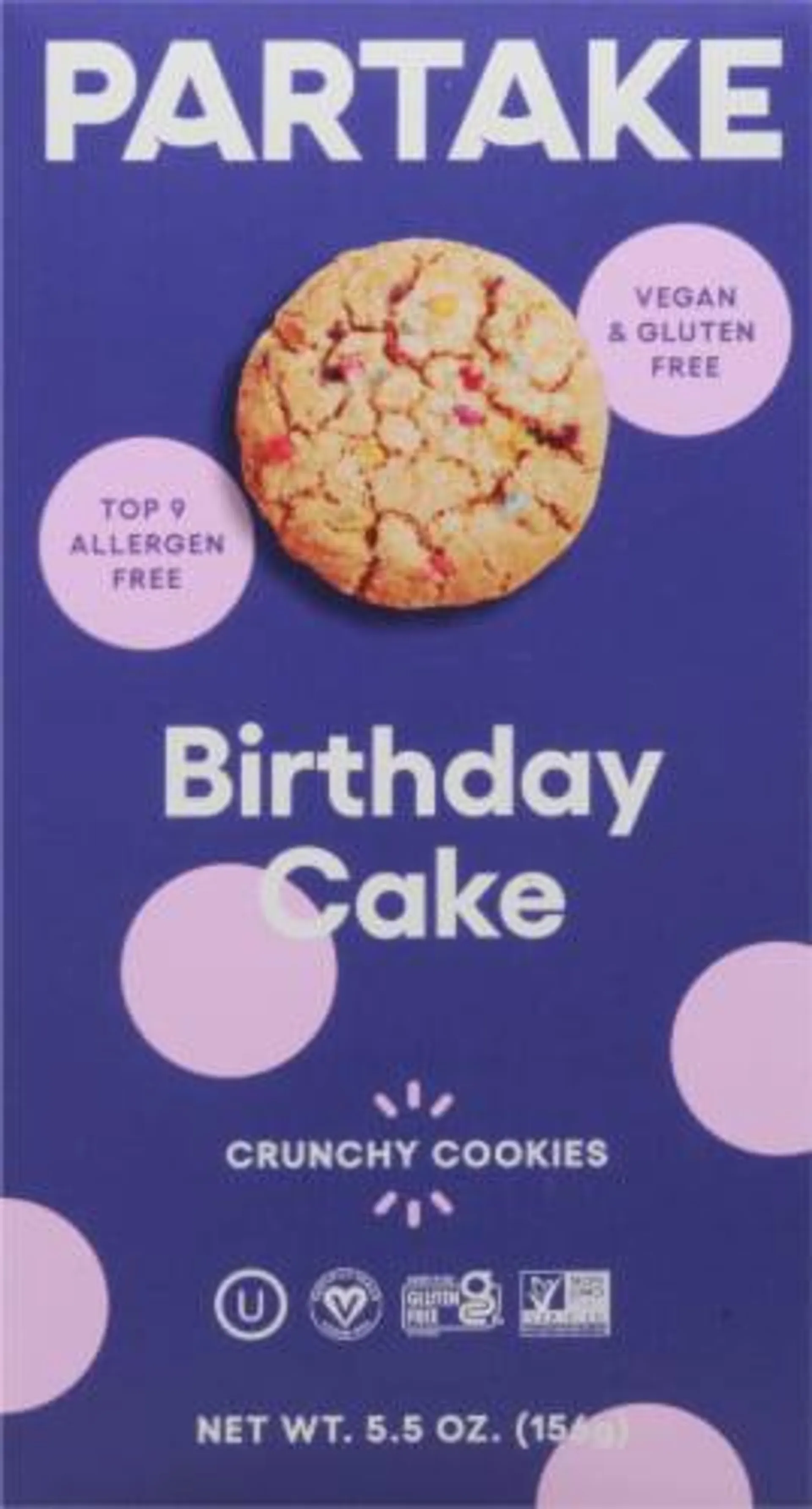 Partake Gluten-Free Vegan Birthday Cake Cookies